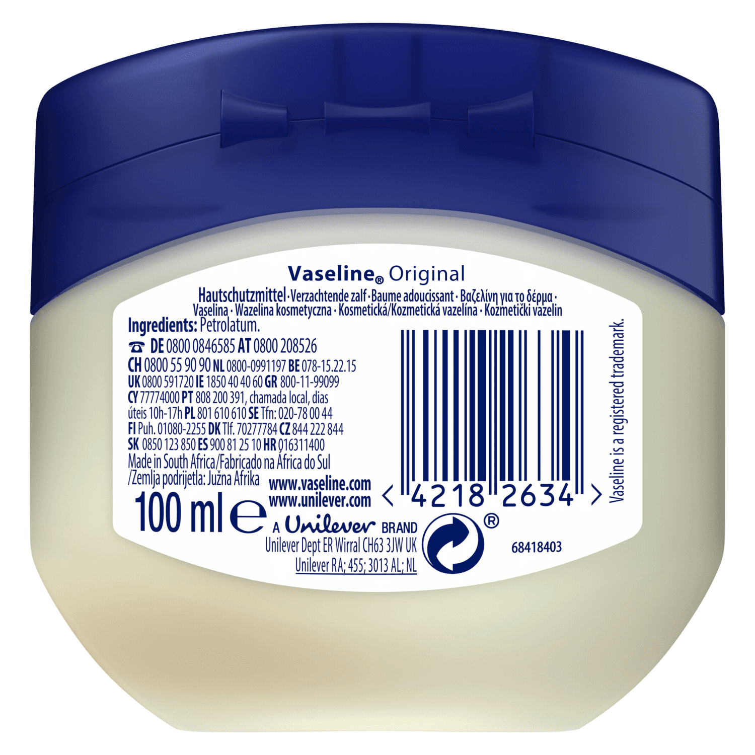 Vaseline Original Petroleum Jelly (100g)