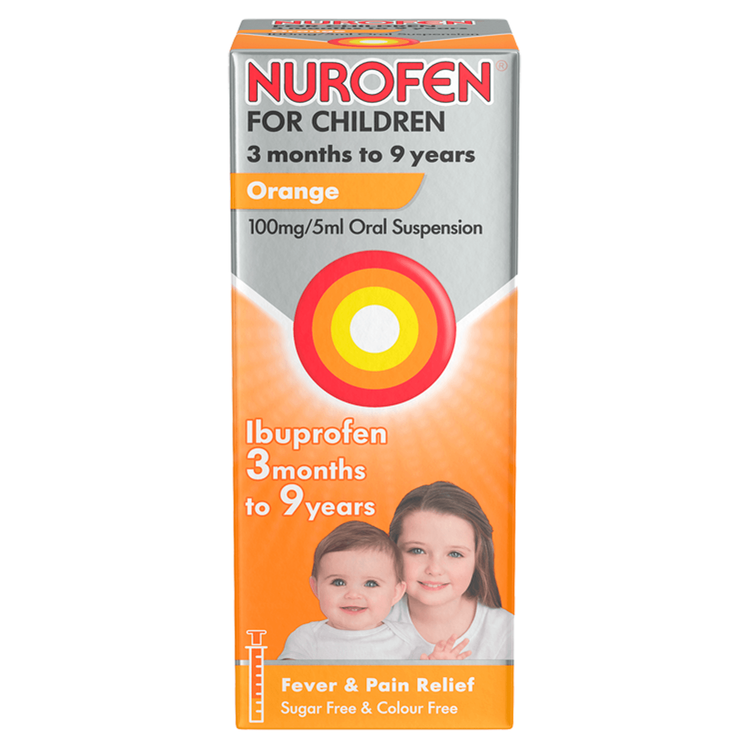 Nurofen for Children 3 Months to 9 Years Orange flavour oral suspension (100ml)