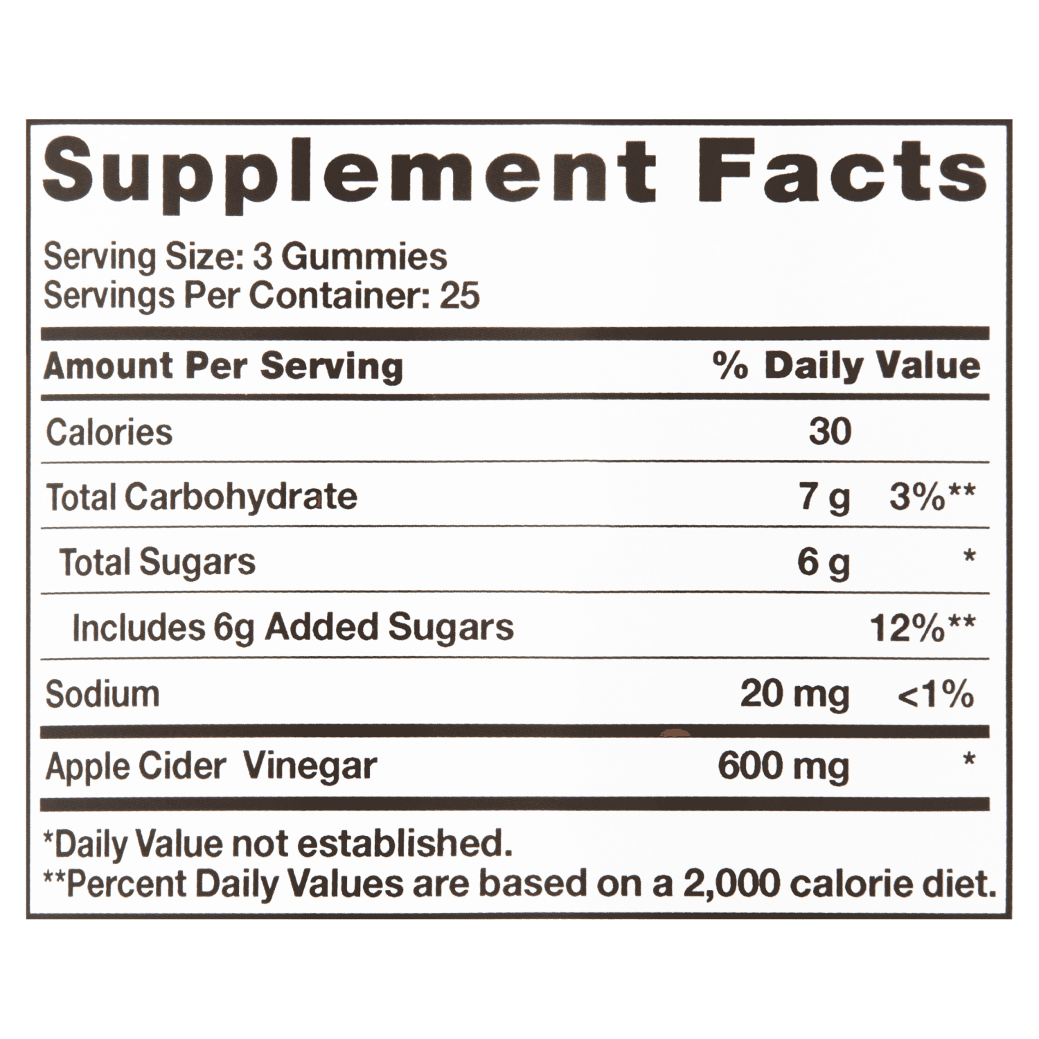 Nature's Truth Vitamins Apple Cider Vinegar Gummies Dietary Supplement 600 mg, (75 count)