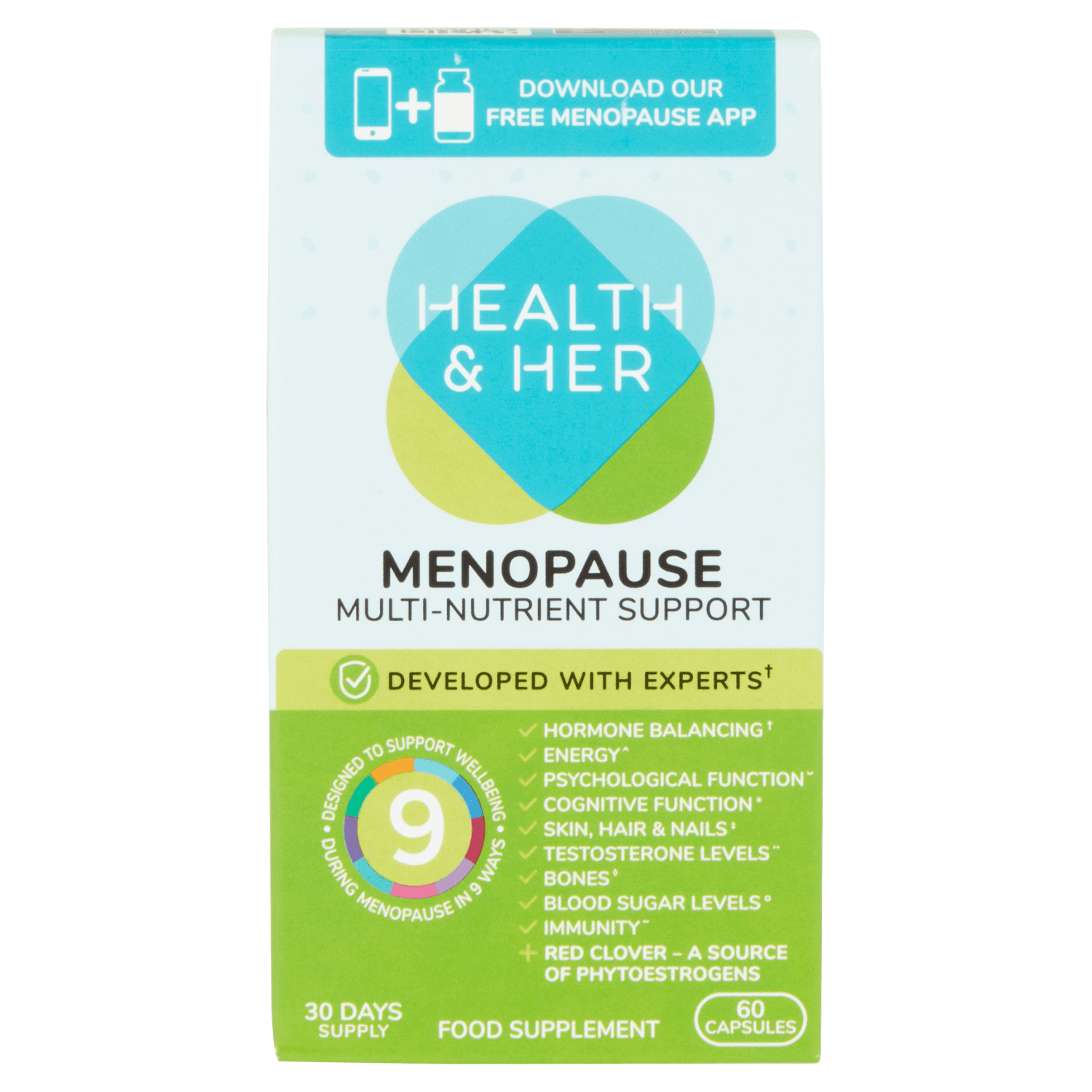 Health & Her Menopause Multi-Nutrient Support (60 Capsules)