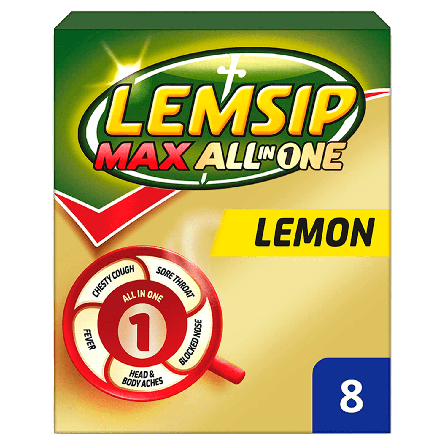 Lemsip Max All in One Lemon (8 Sachets)