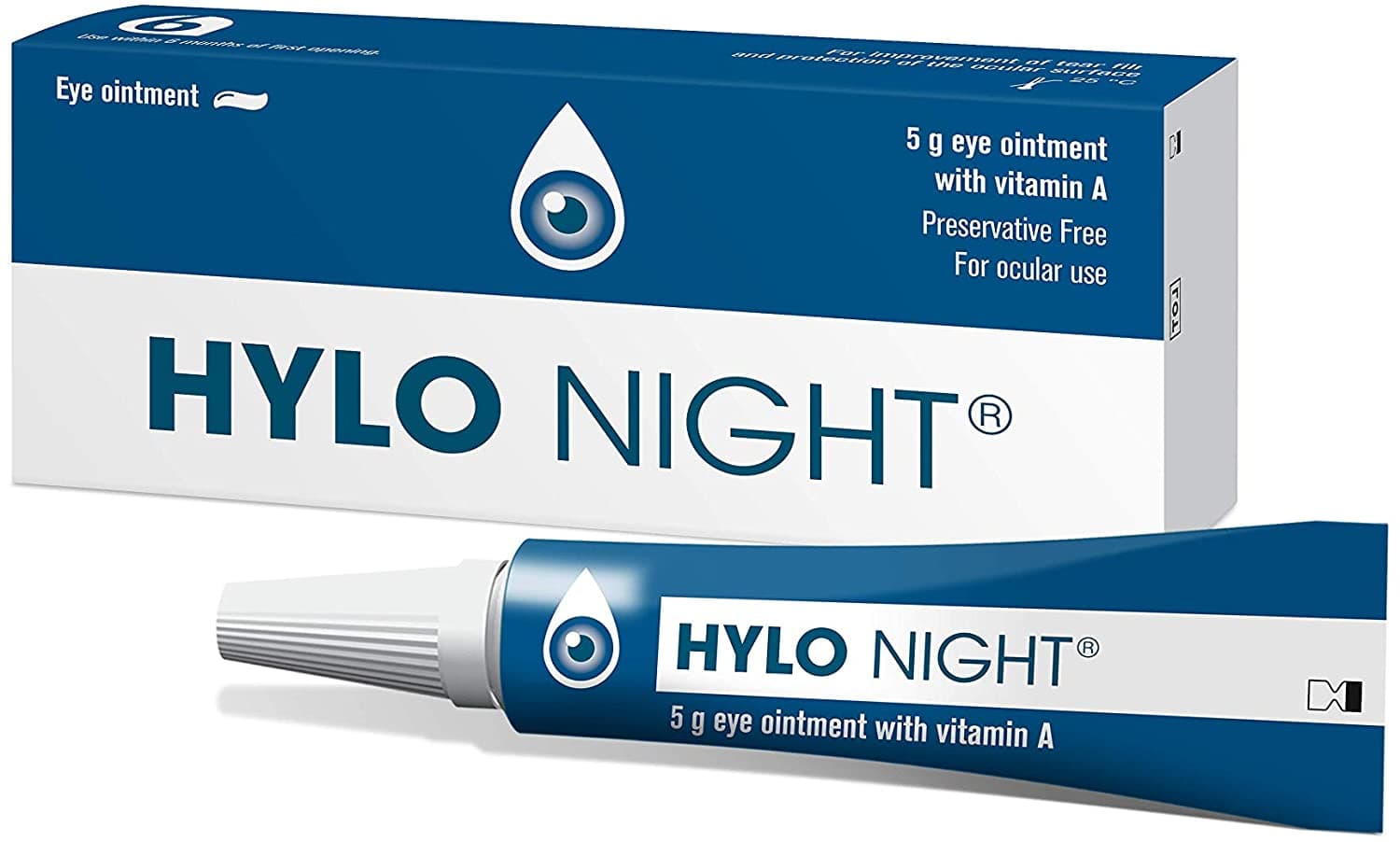 Hylo Night Eye Ointment with Vitamin A (preservative-free) (5g)