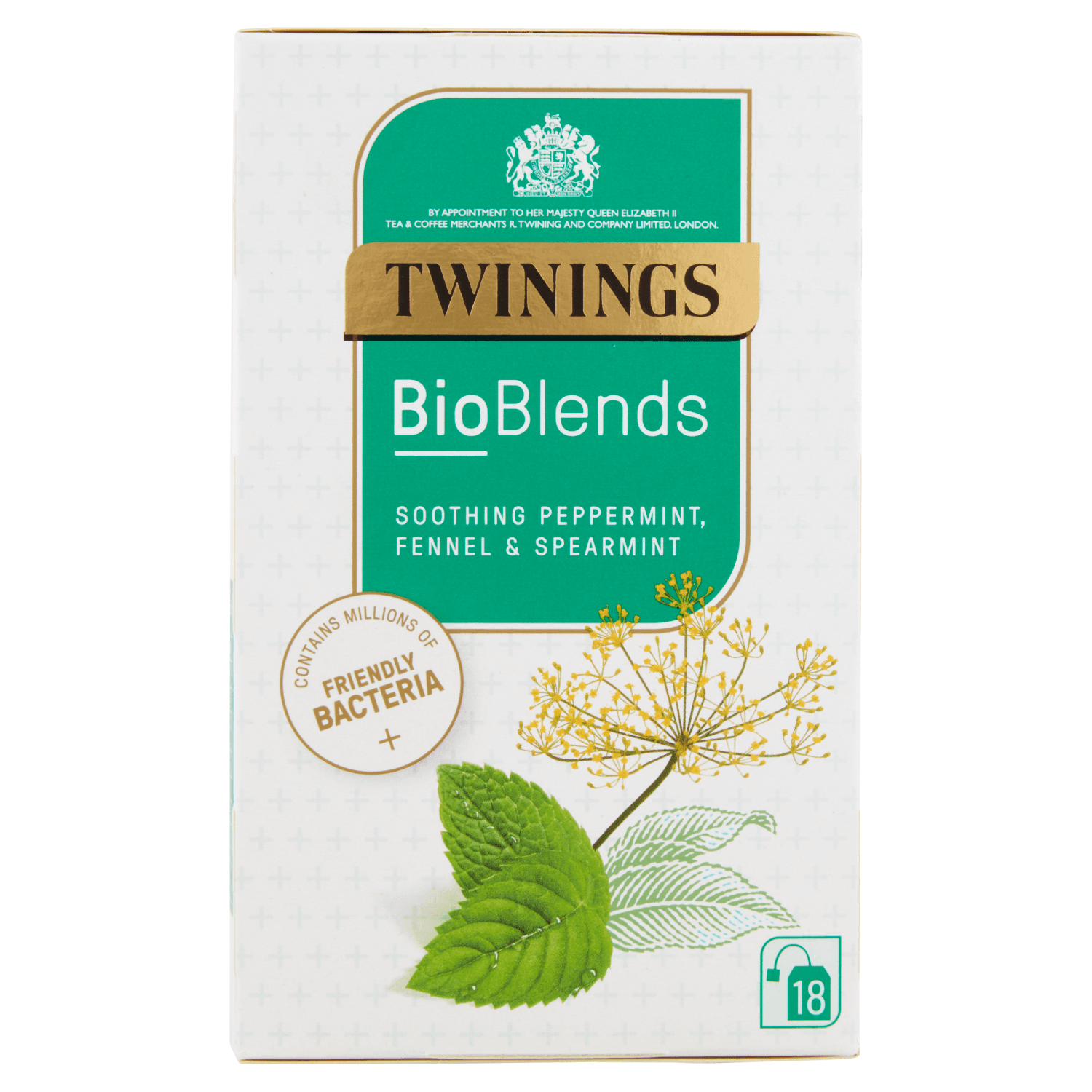 Twinings BioBlends Soothing Peppermint, Fennel & Spearmint 18 Tea Bags 36g