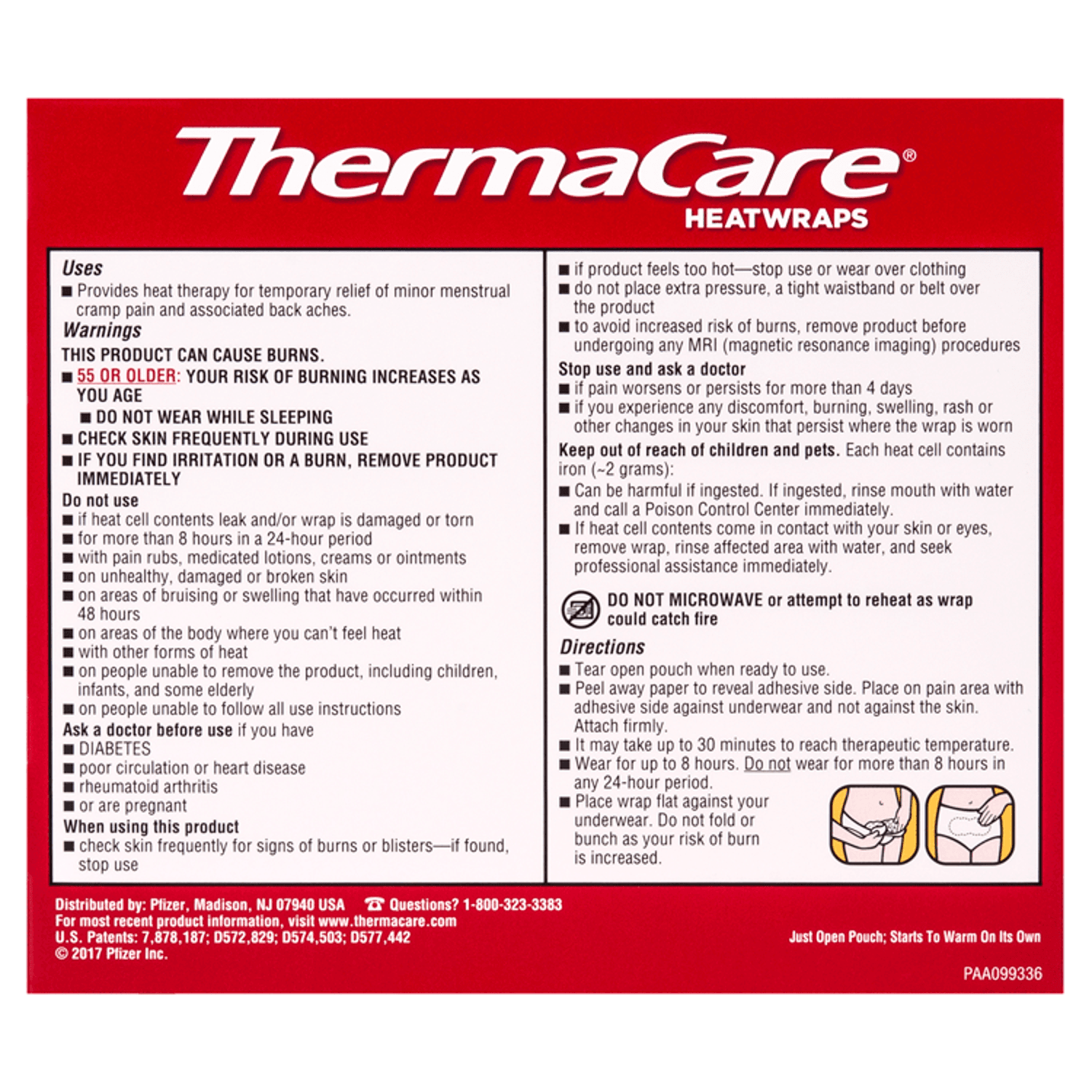 ThermaCare HeatWraps for Menstrual Pain (3 count)