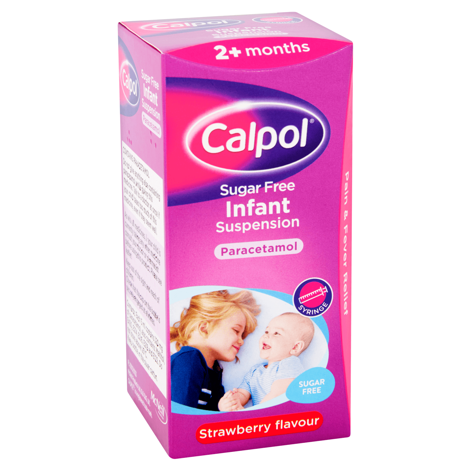 Calpol Sugar Free Infant Suspension -Strawberry Flavour (100ml)