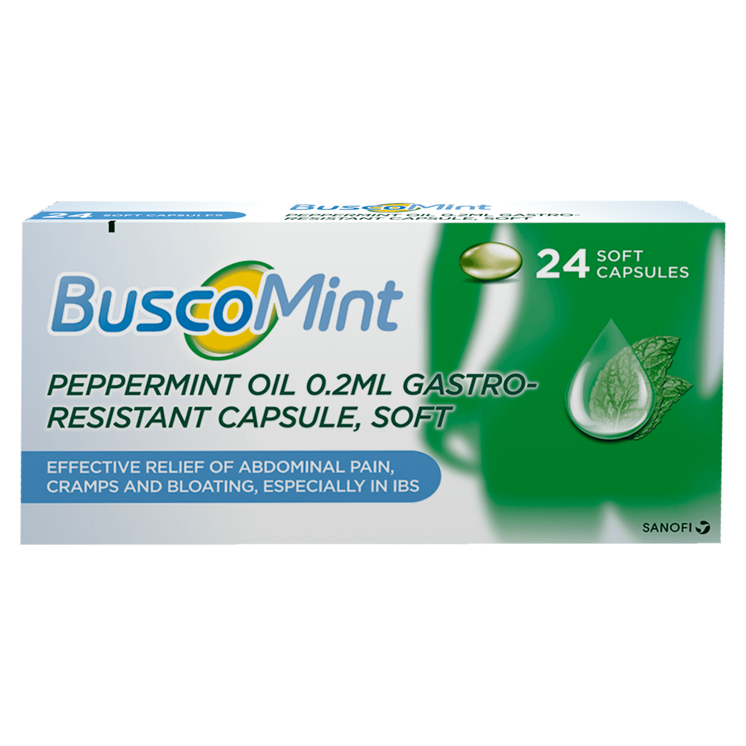 BuscoMint Peppermint Oil 0.2ml Gastro-Resistant Capsules (24)