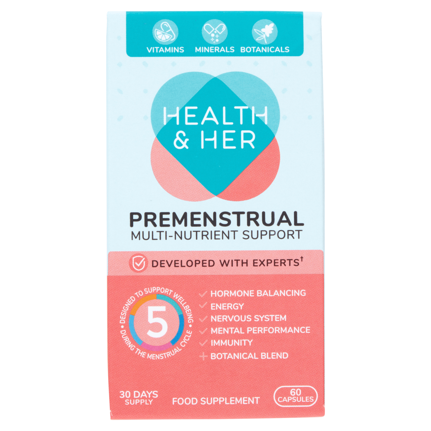 Health & Her Premenstrual Multi Nutrient Supplement 60 Capsules