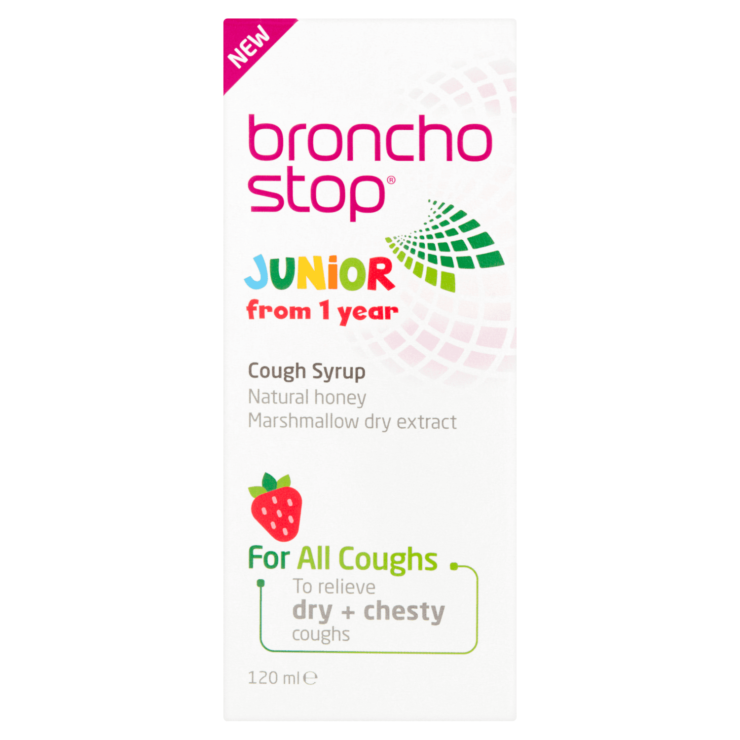 Bronchostop Junior Cough Syrup for children from 1 Year (120ml)