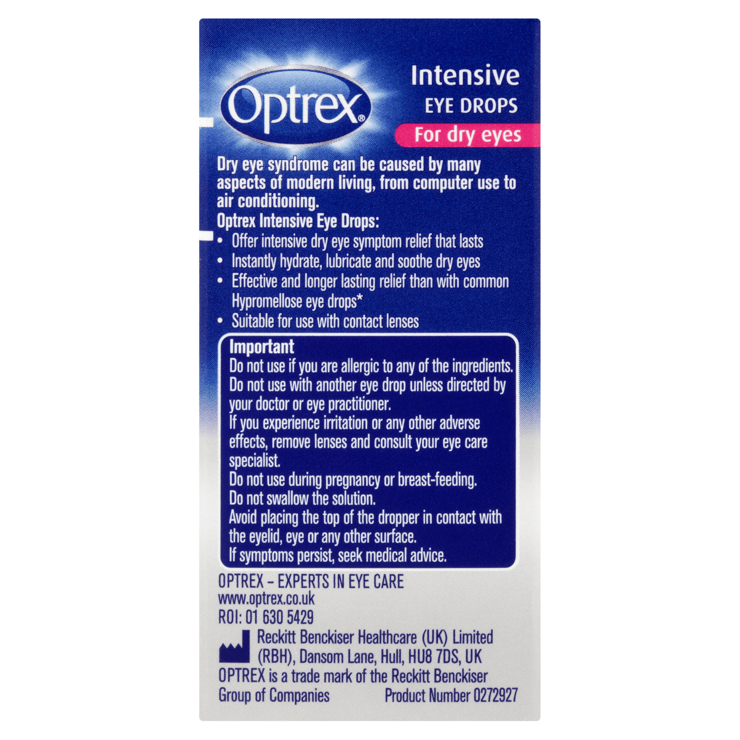 Optrex Intensive Eye Drops for Dry Eyes (10ml)