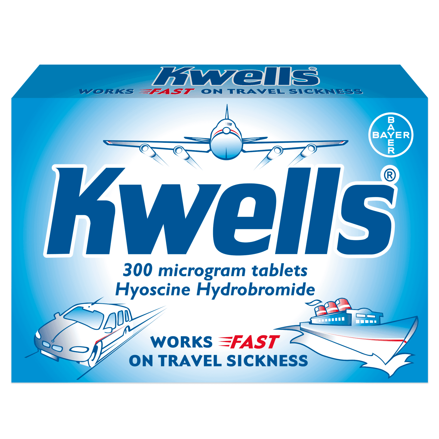 Kwells 300 Microgram Travel Sickness Tablets (12 Tablets)