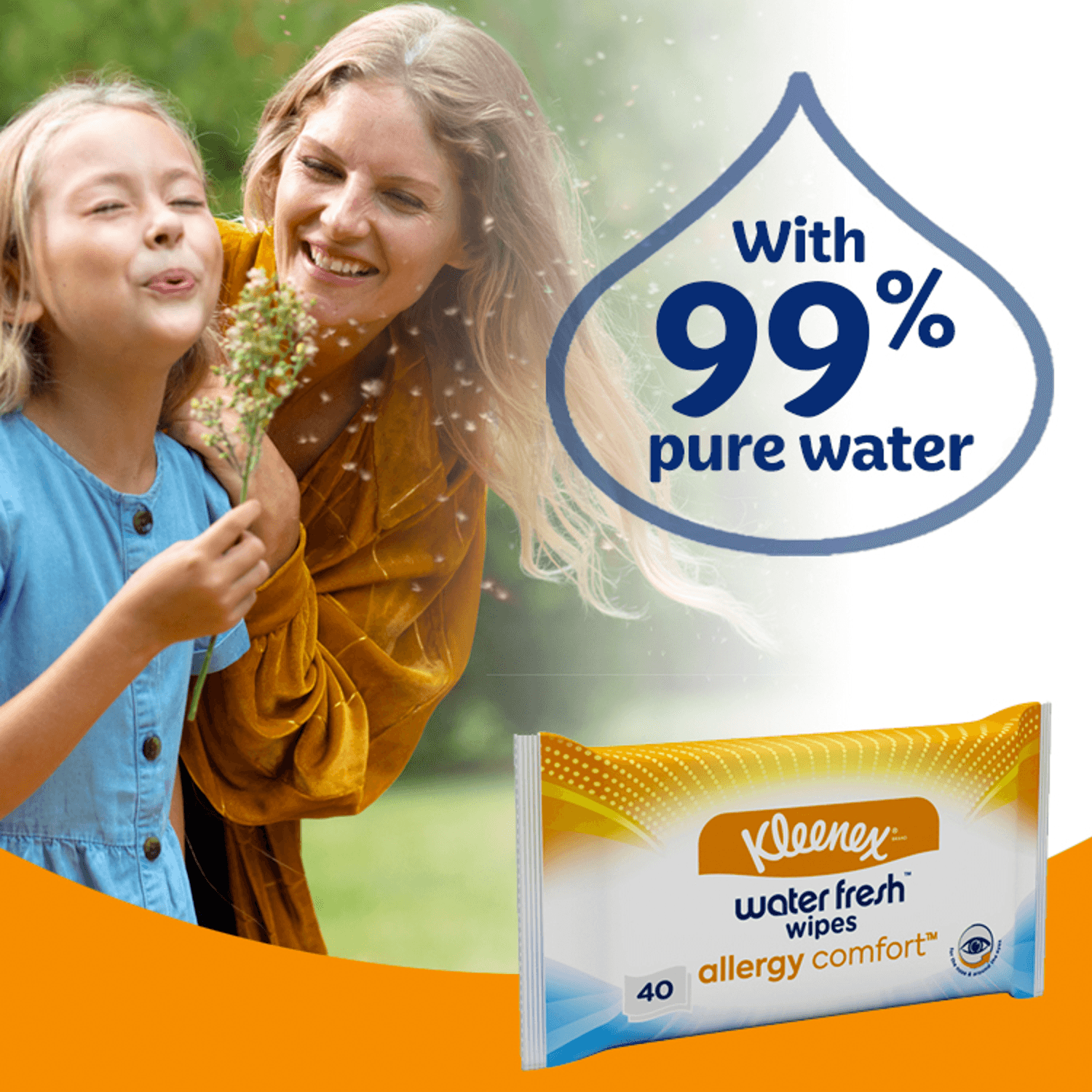 Kleenex® Water Fresh™ Wipes Allergy Comfort™ (40 Wipes)