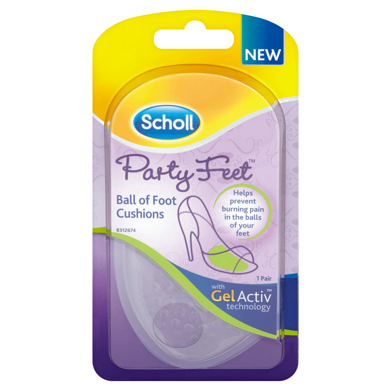 Scholl Party Feet Ball of Foot Cushions with Gel Activ Technology (1 Pair)