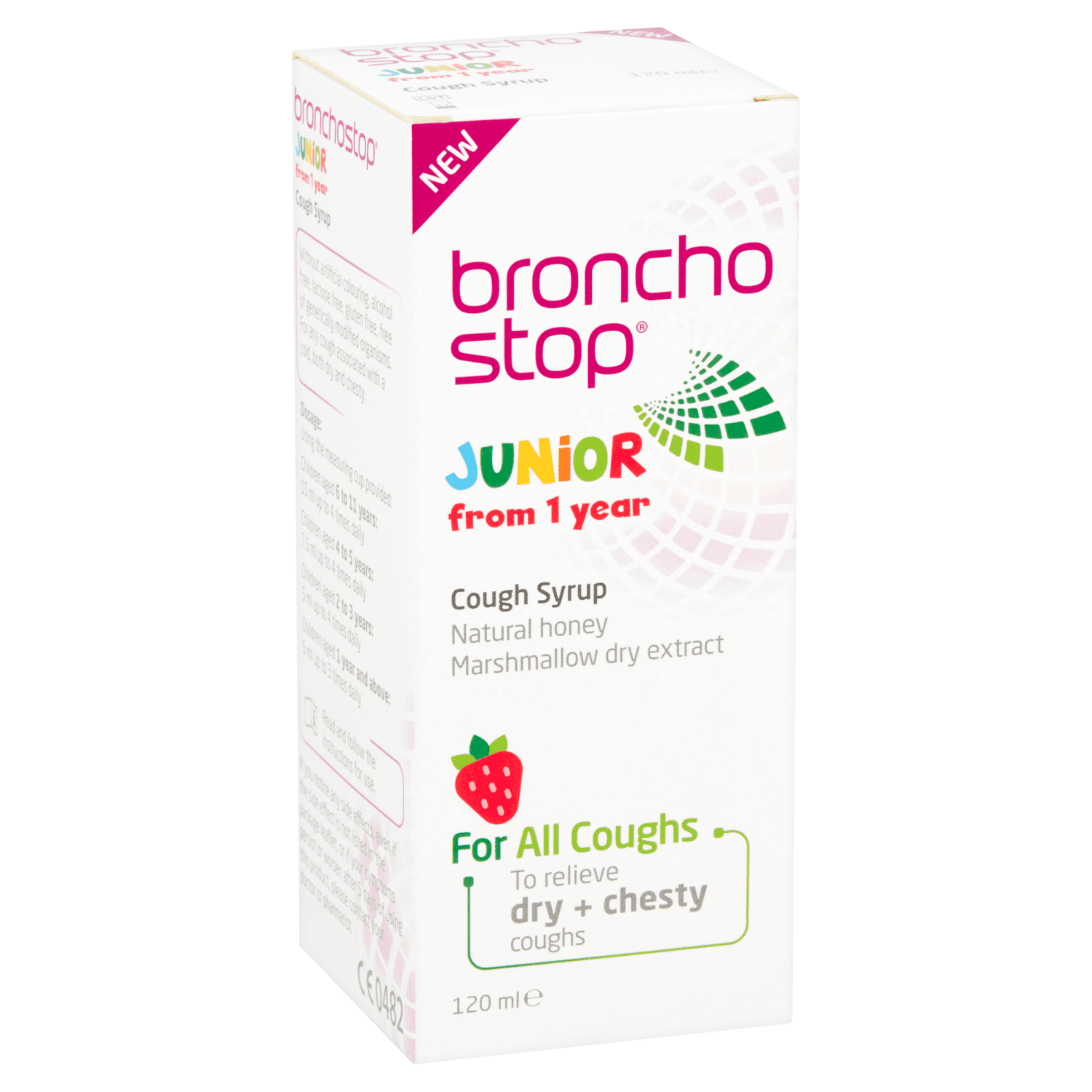 Bronchostop Junior Cough Syrup for children from 1 Year (120ml)