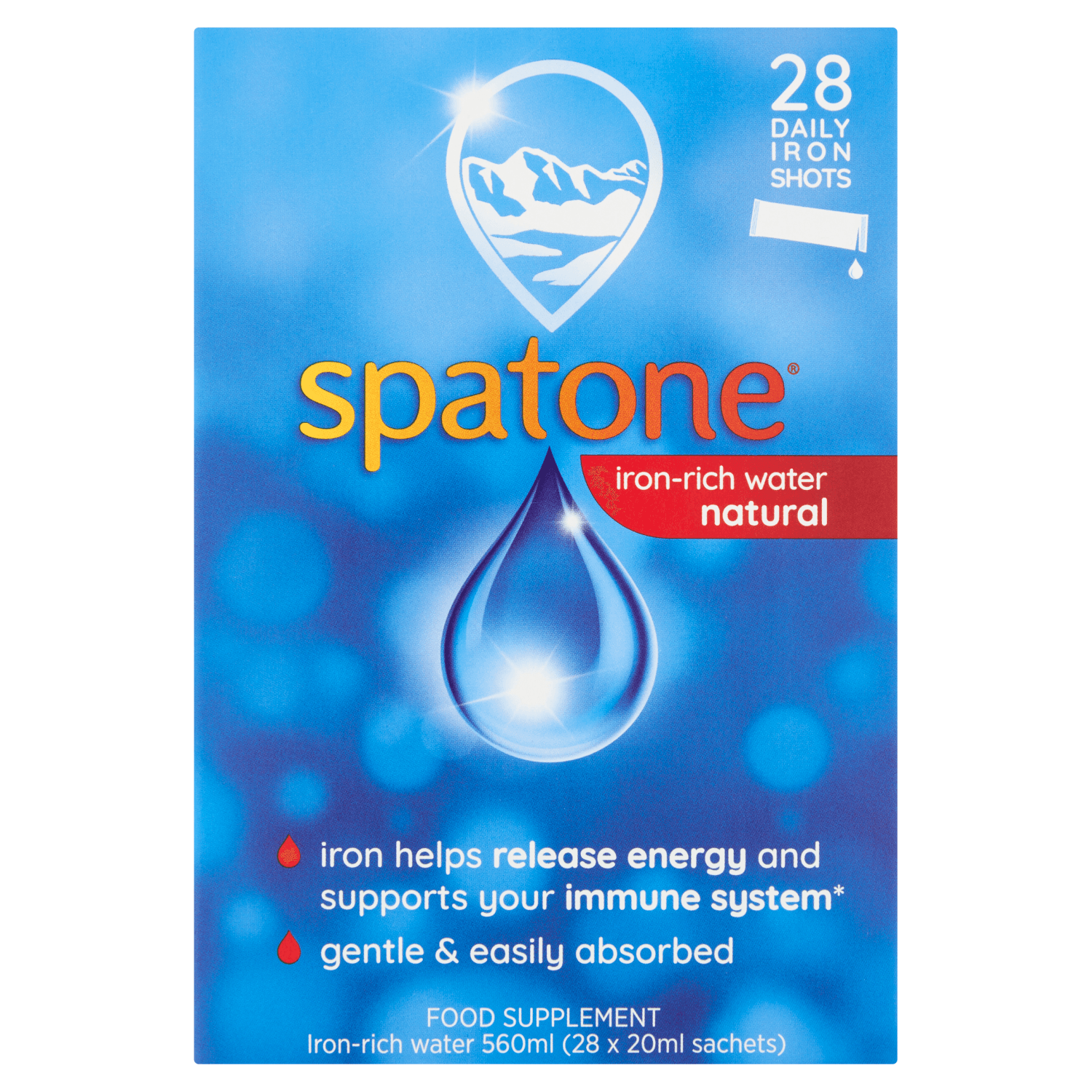 Spatone Natural Liquid Iron Supplement Original (28 x 20 ml)