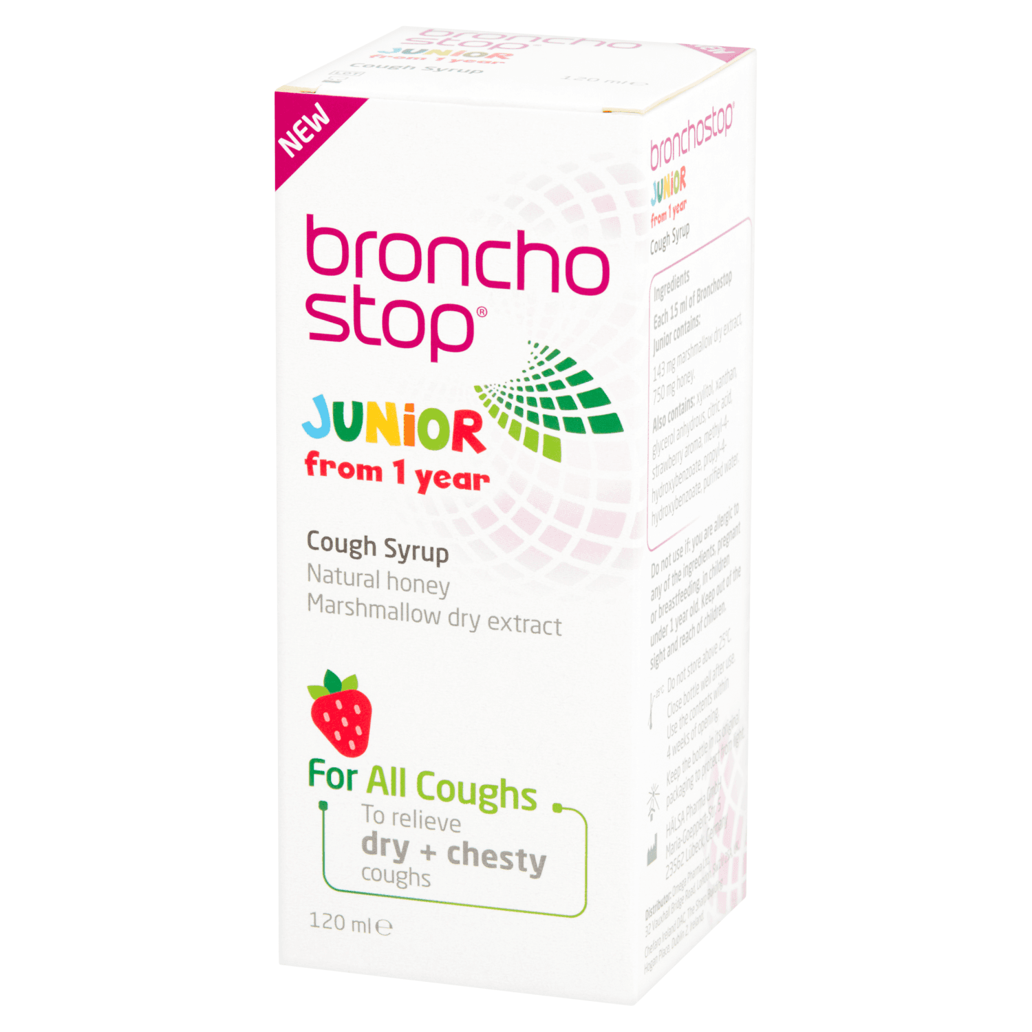 Bronchostop Junior Cough Syrup for children from 1 Year (120ml)