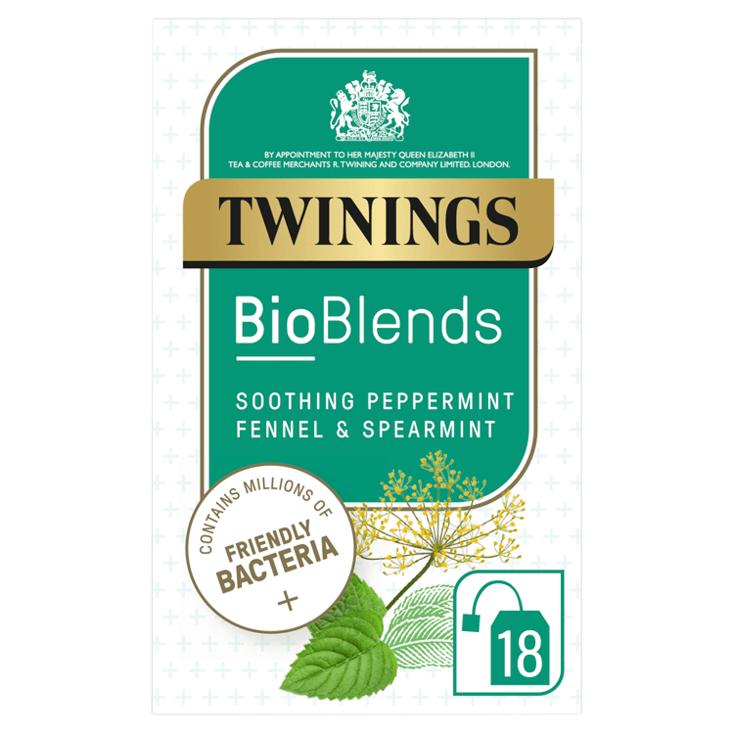 Twinings BioBlends Soothing Peppermint, Fennel & Spearmint (18 Tea Bags - 36g)