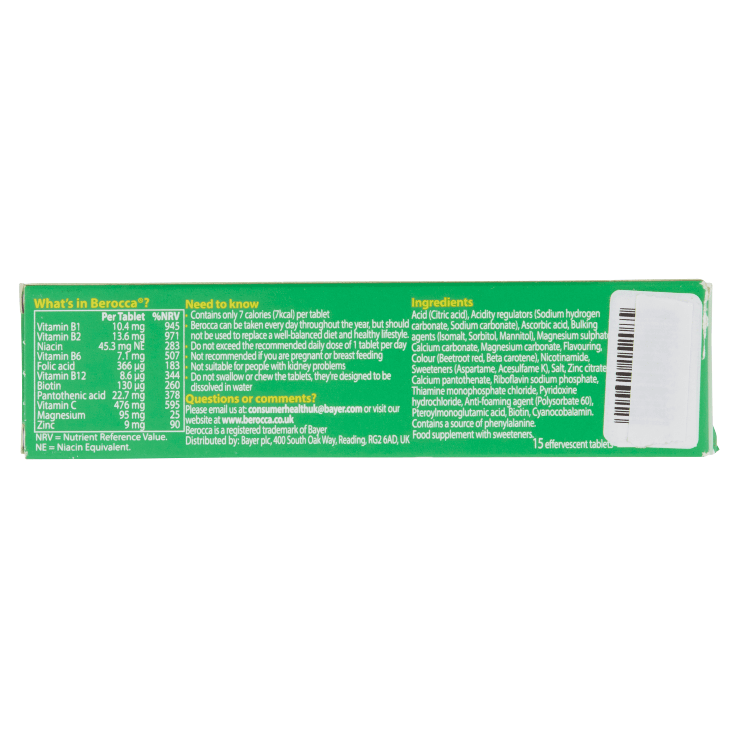 Berocca Orange Energy Vitamin (15 Tablets)