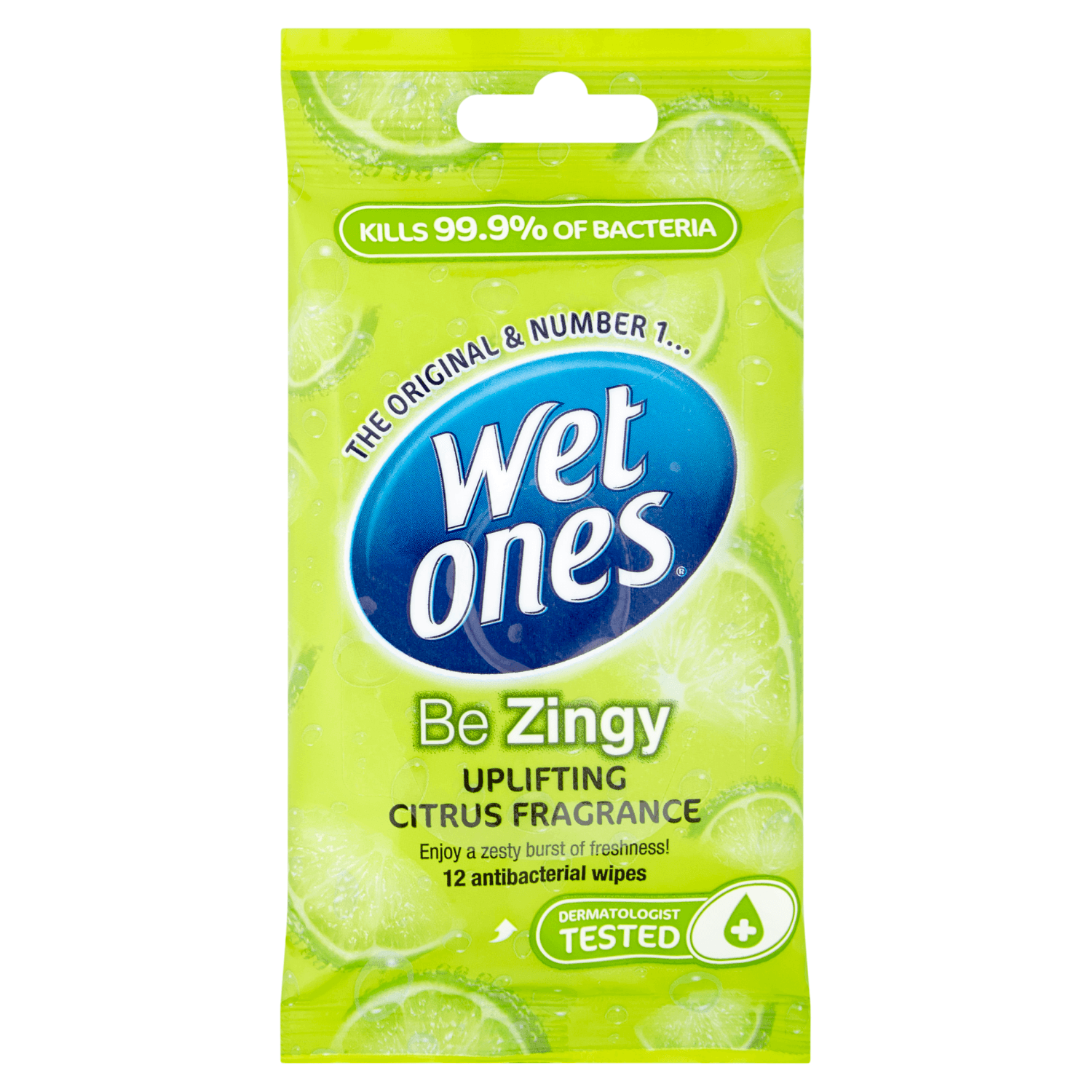 Wet Ones 'Be Zingy' Uplifting Antibacterial Wipes (12 pack)