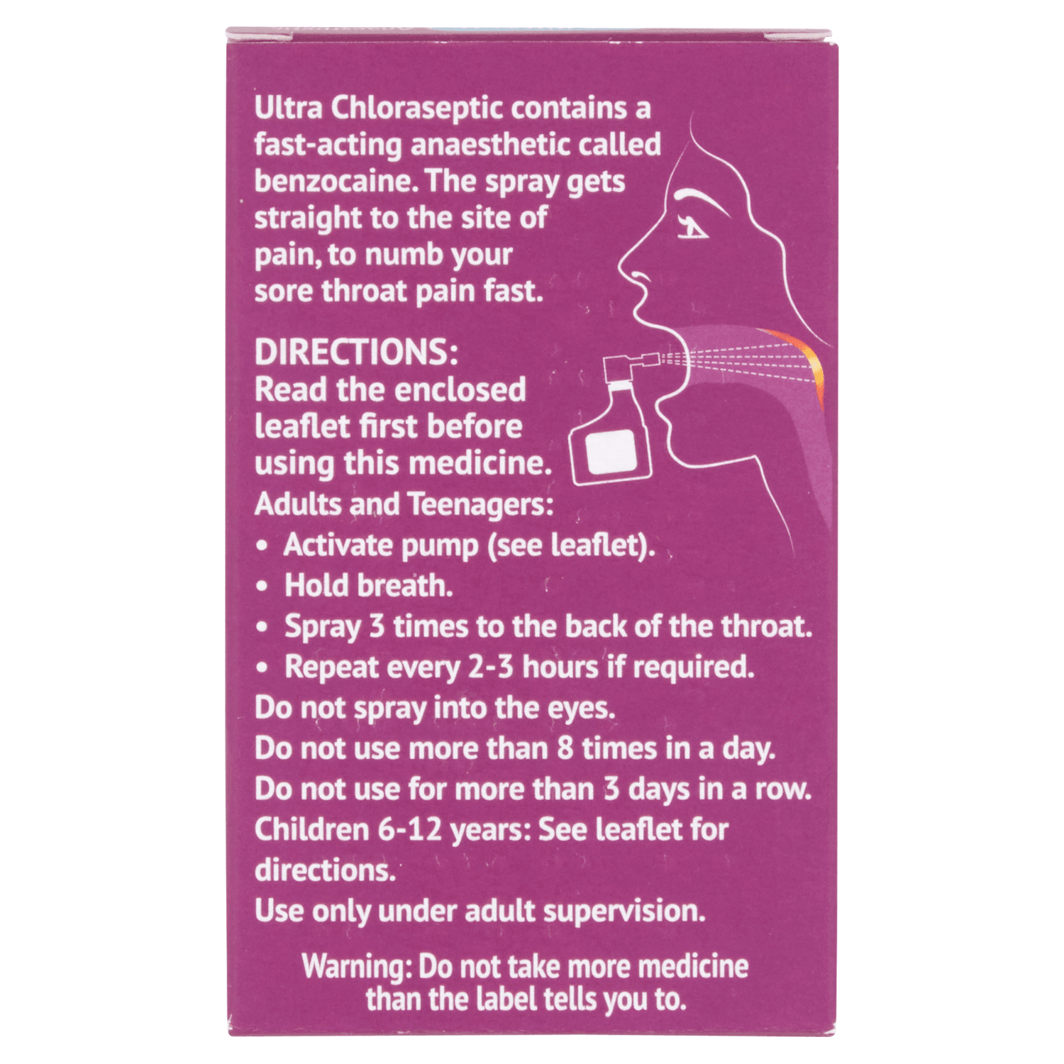 Ultra Chloraseptic Throat Spray - Blackcurrant Flavour (15ml)