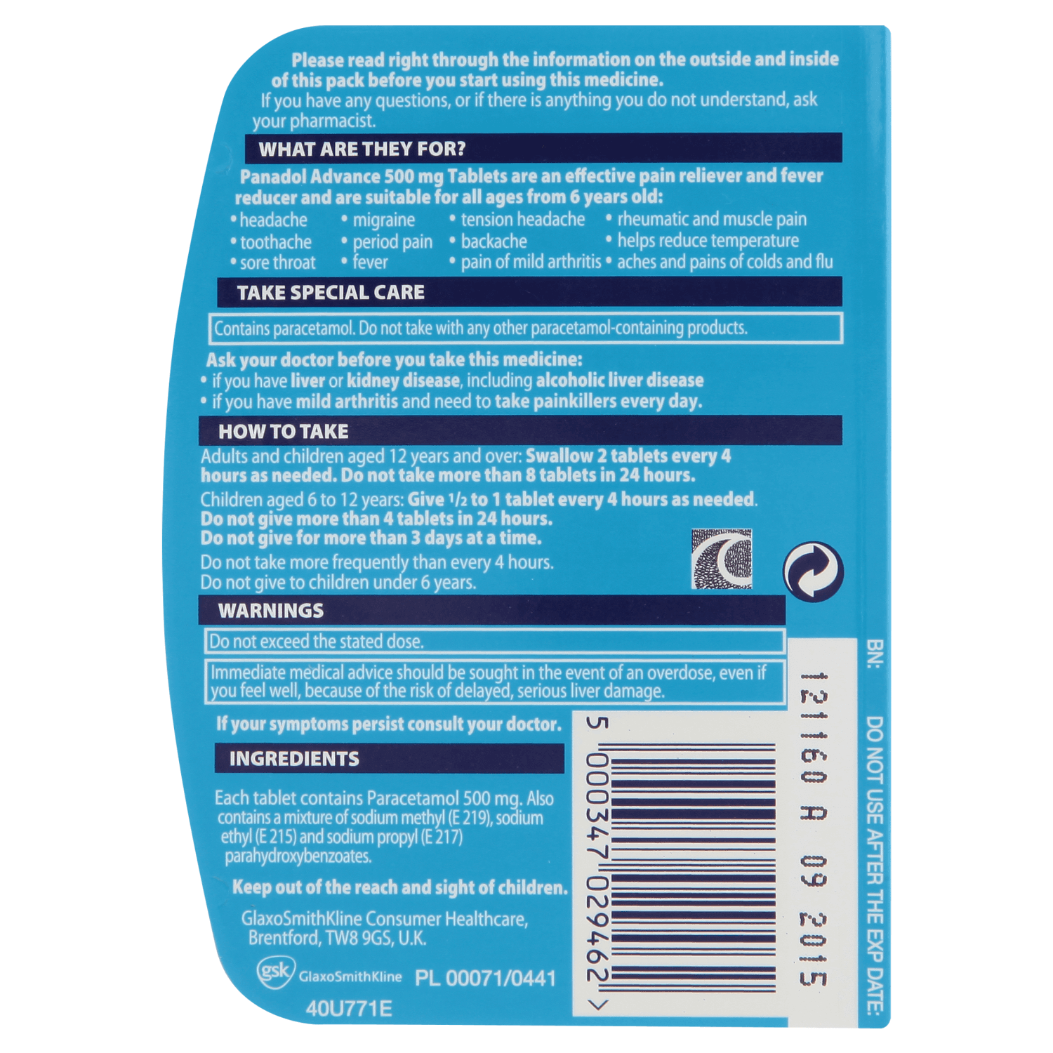 Panadol Advance (16 Tablets)