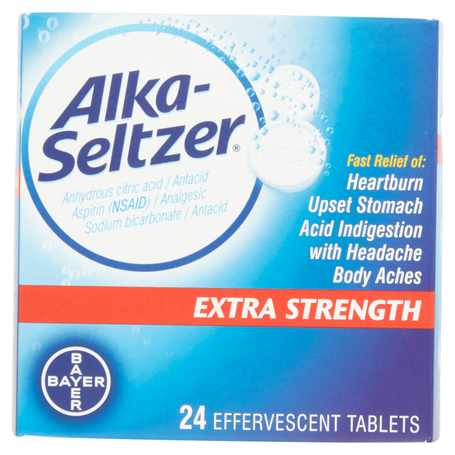 Alka-Seltzer Effervescent Tablets Extra Strength (24 count)