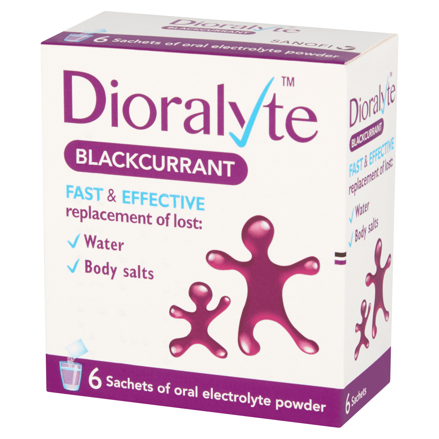 Dioralyte Blackcurrant Oral Electrolyte Powder (6 Sachets)