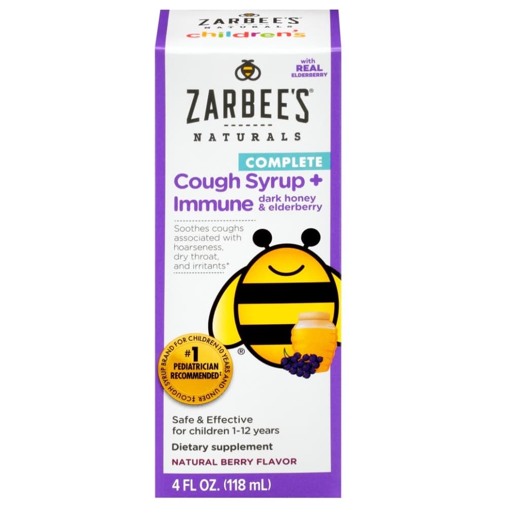 Zarbees Children's Cough Syrup + Immune Support, Natural Berry Flavor, (4 fl. oz)