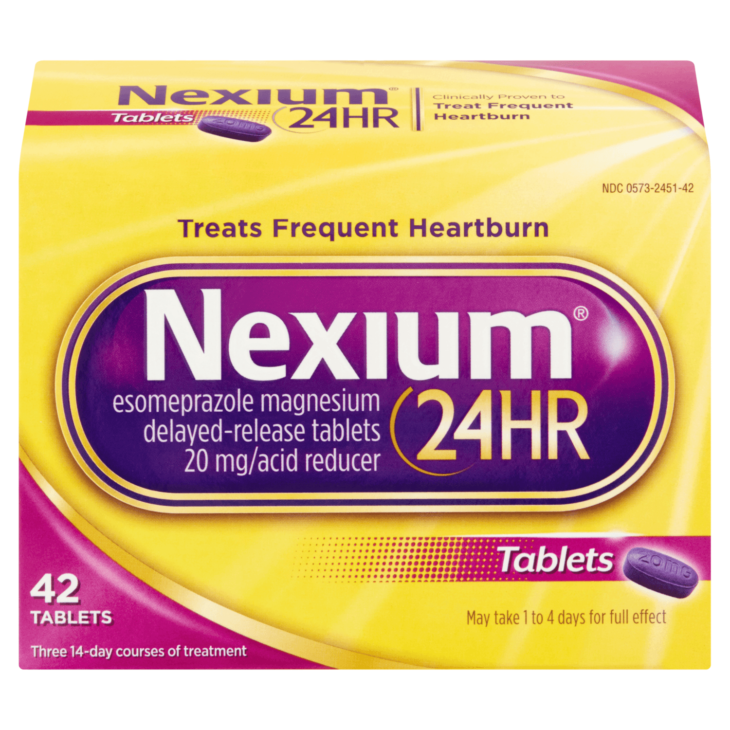 Nexium 24-Hour Delayed Release Heartburn Relief Tablets (42 count)