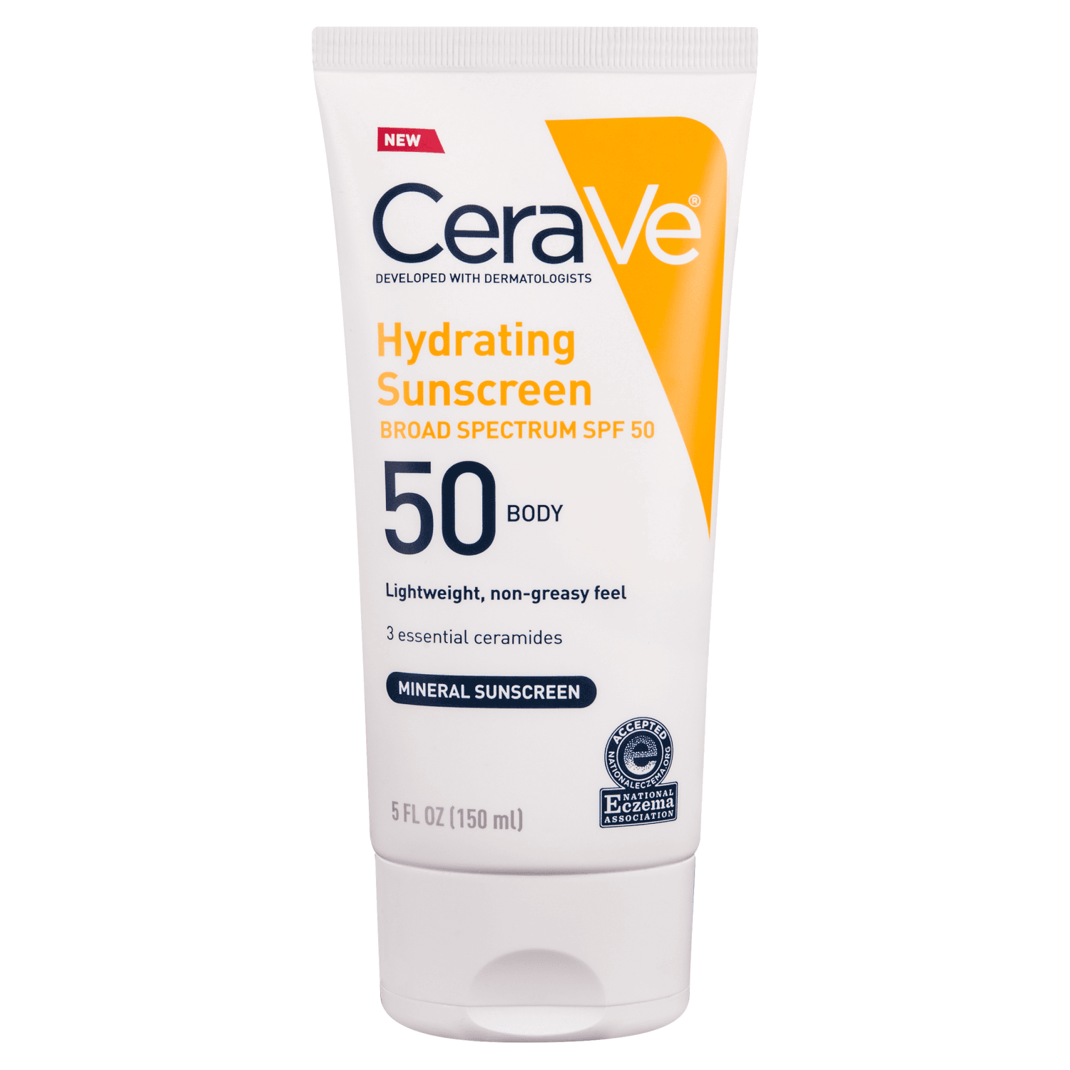 CeraVe Hydrating Sunscreen with Broad Spectrum SPF 50  (5 fl. oz) (150 ml)