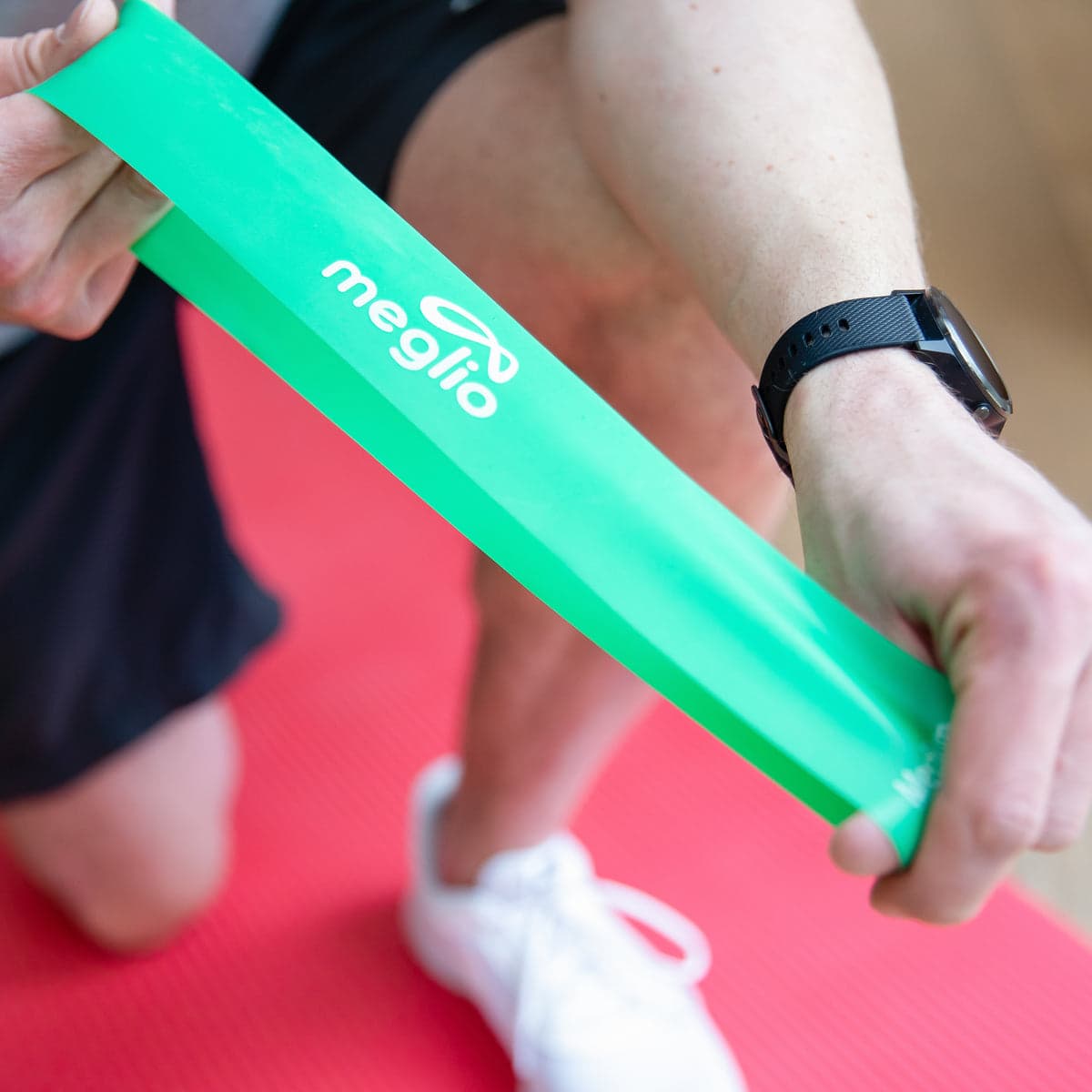 Meglio - Resistance Loops Latex-Free Looped Bands For Pilates, Yoga, Home Fitness. Enhance HIIT Workouts.  (GREEN- Medium strength)