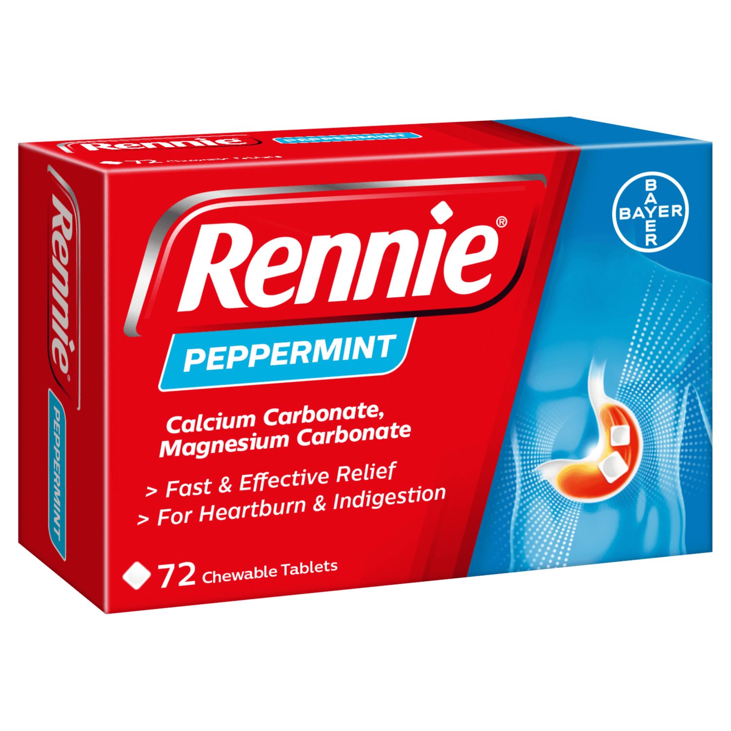 Rennie Peppermint (72 Chewable Tablets)