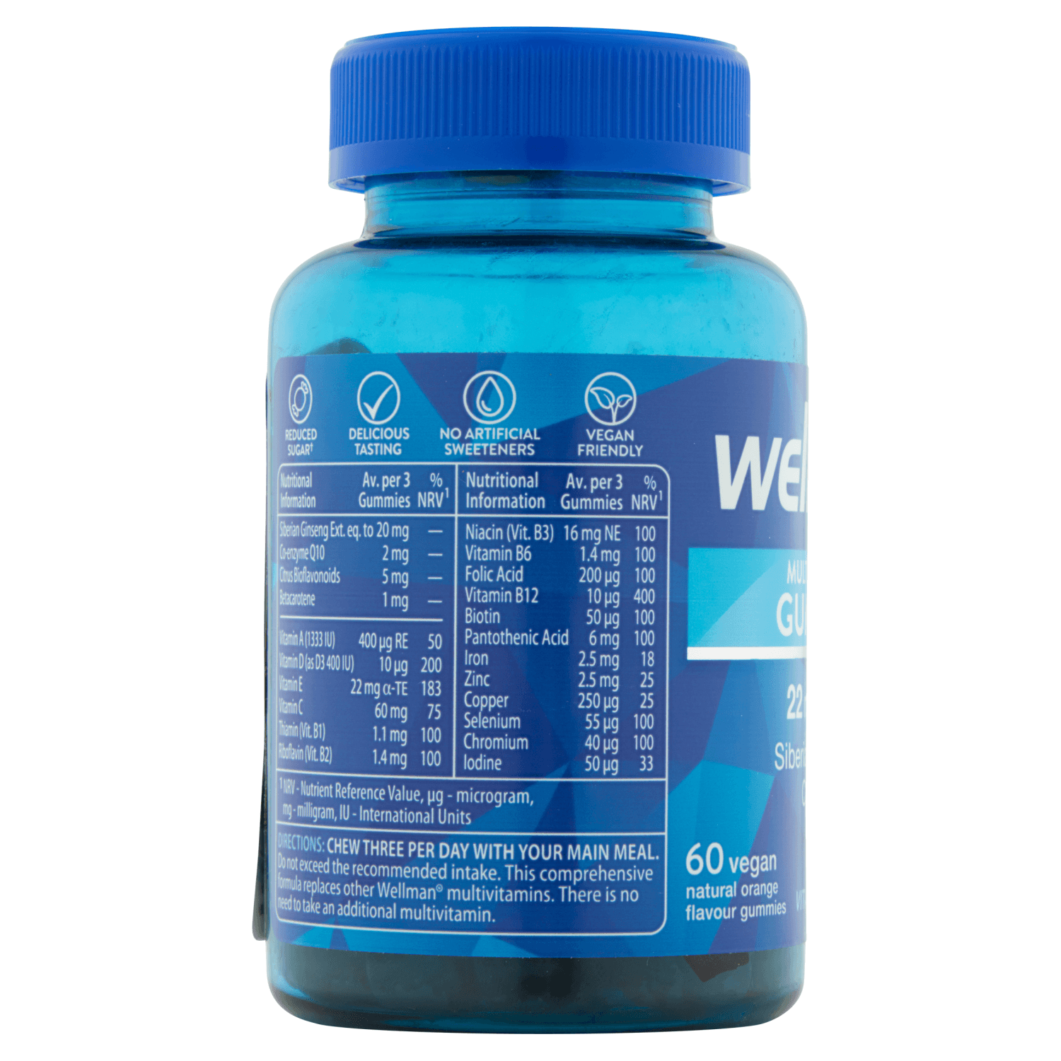 Vitabiotics Wellman Multi-Vitamin Gummies (60 Vegan Orange Gummies)