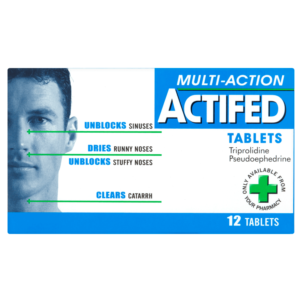 Actifed Multi-Action Tablets (12)