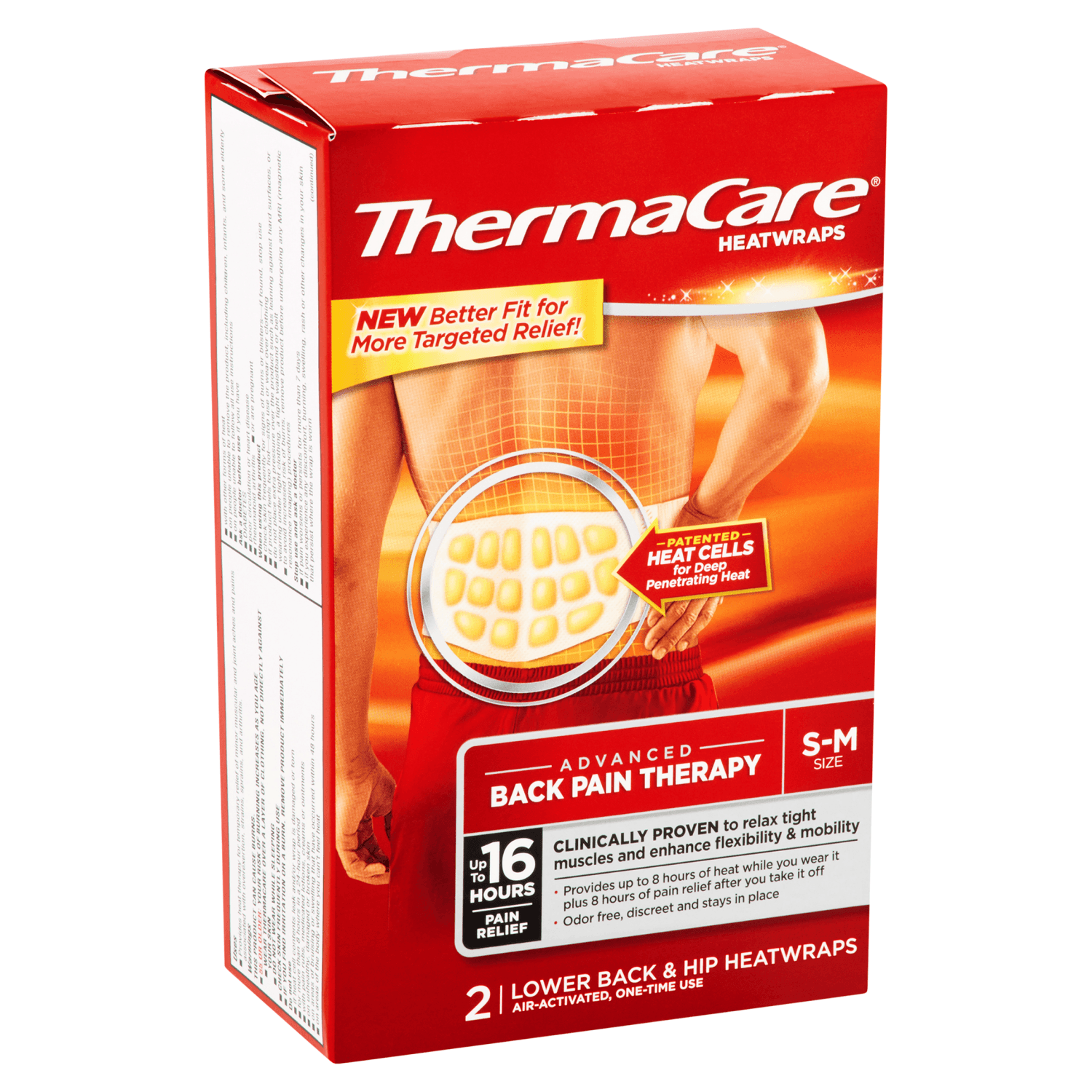 ThermaCare Air-Activated Heatwraps, Back & Hip Small / Medum 2 count 