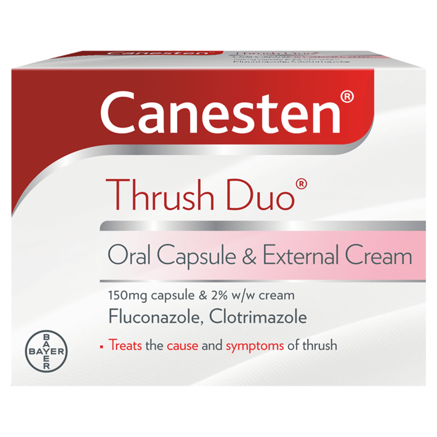 Canesten Thrush Duo Oral Capsule & External Cream (Fluconazole 150mg and Clotrimazole 2% w/w)