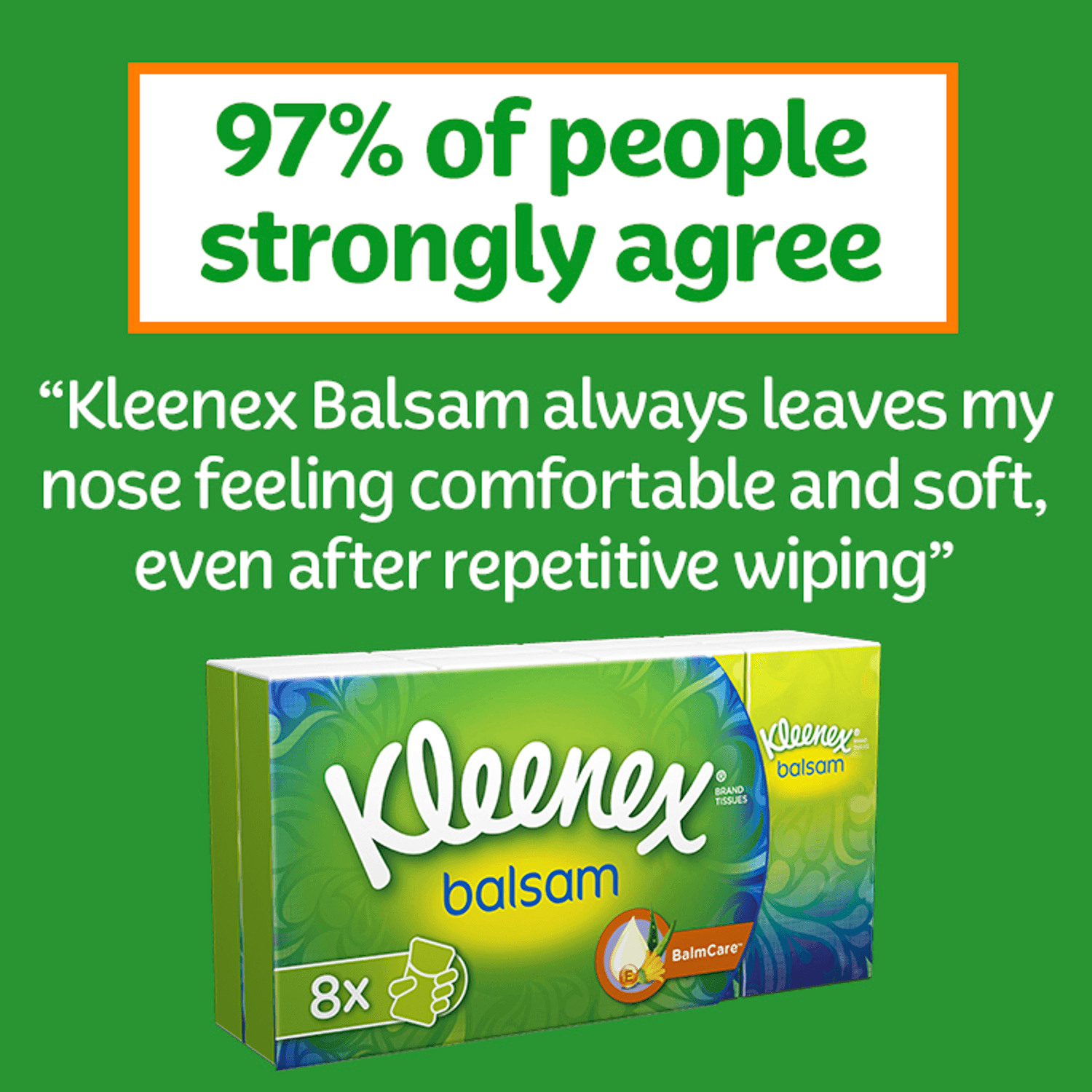 Kleenex Balsam Pocket Tissues (8 Packs of 9 sheets)