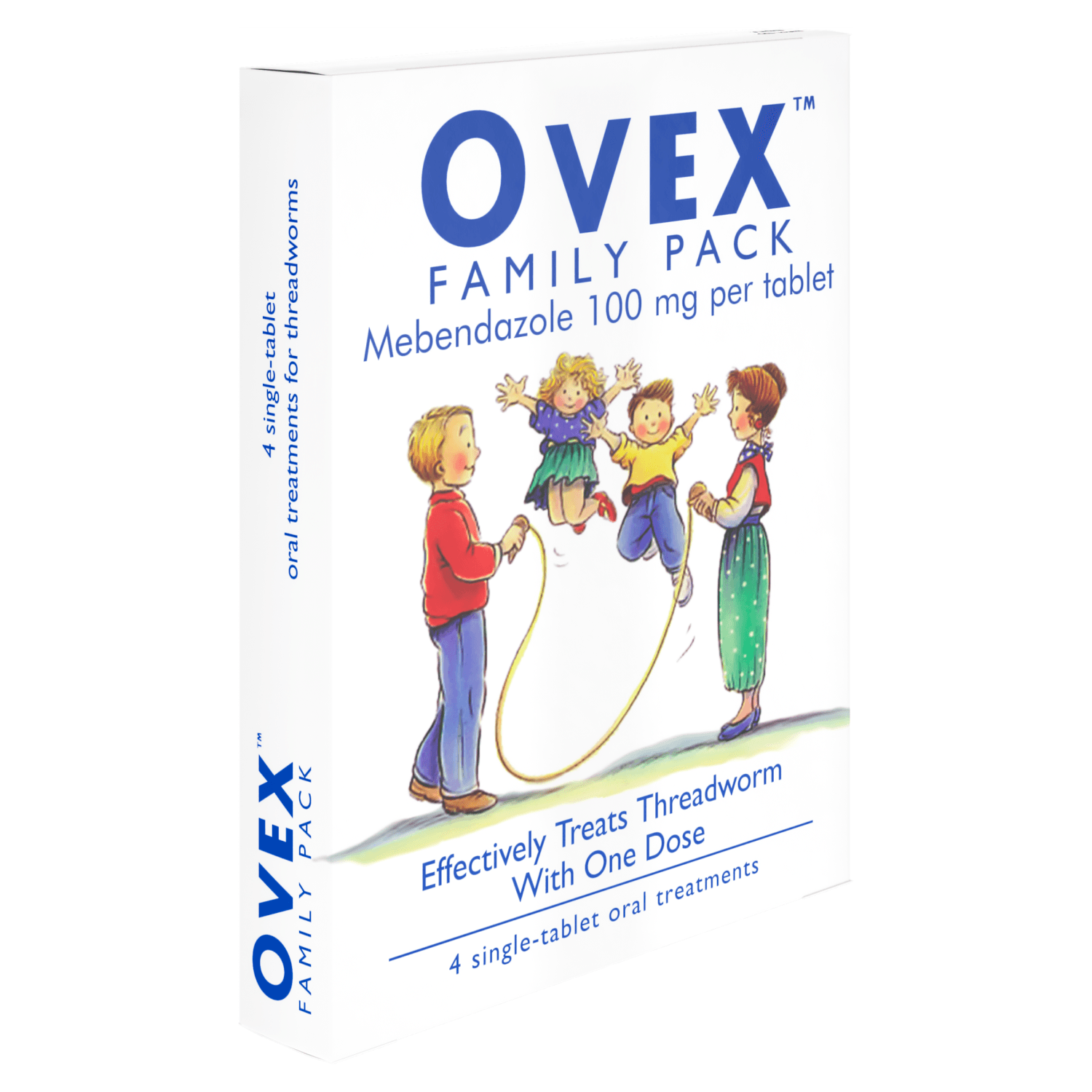 Ovex Family Pack  (4 Orange Flavour Tablets)