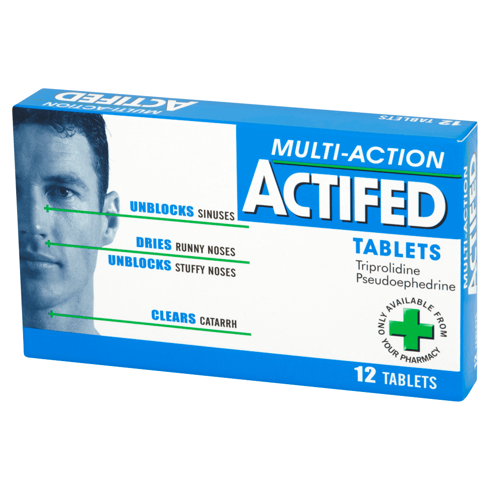 Actifed Multi-Action Tablets (12)