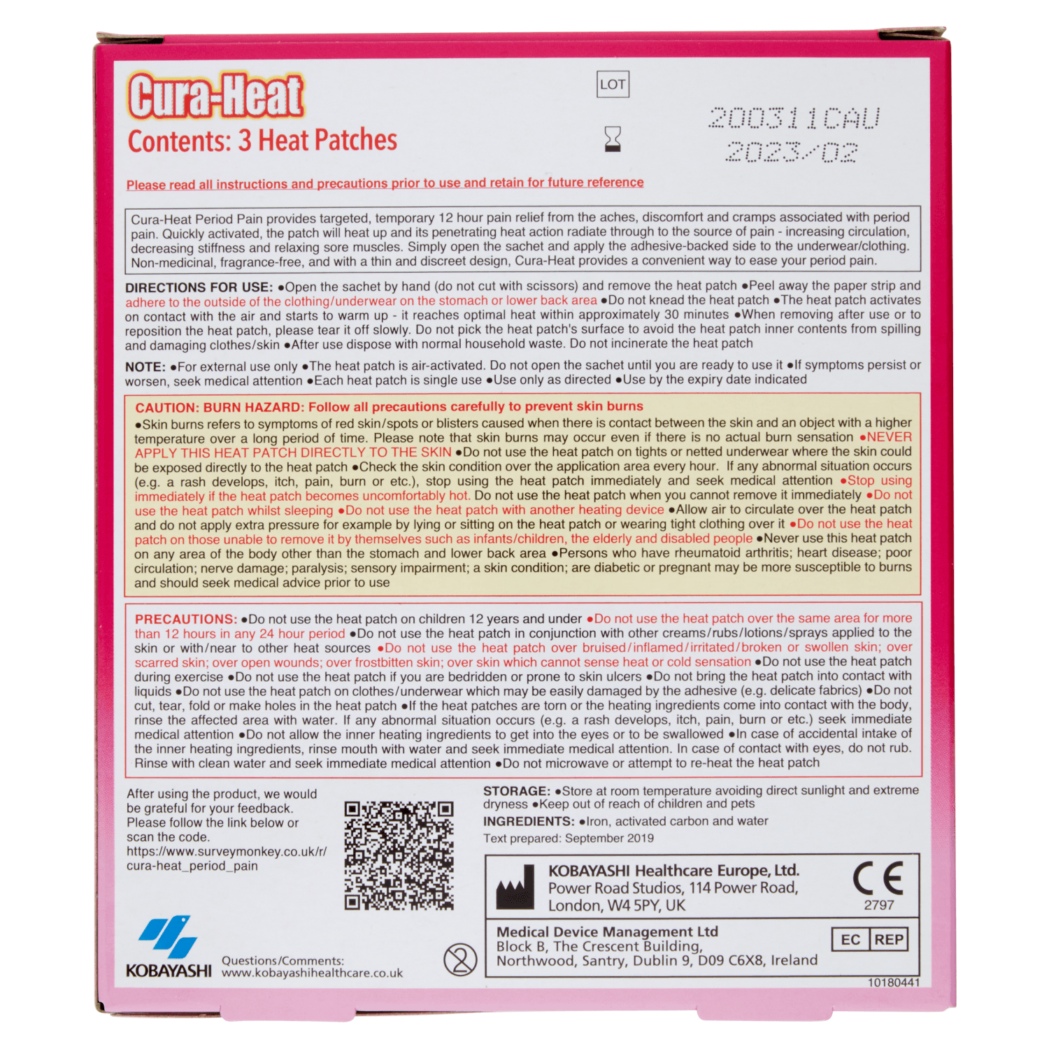 Cura-Heat Period Pain (3 Patches)