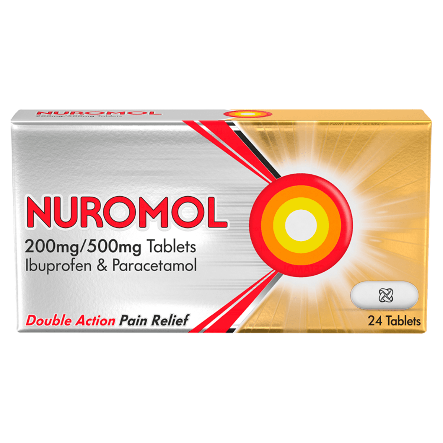 Nuromol 200mg/500mg Tablets (24 Tablets)