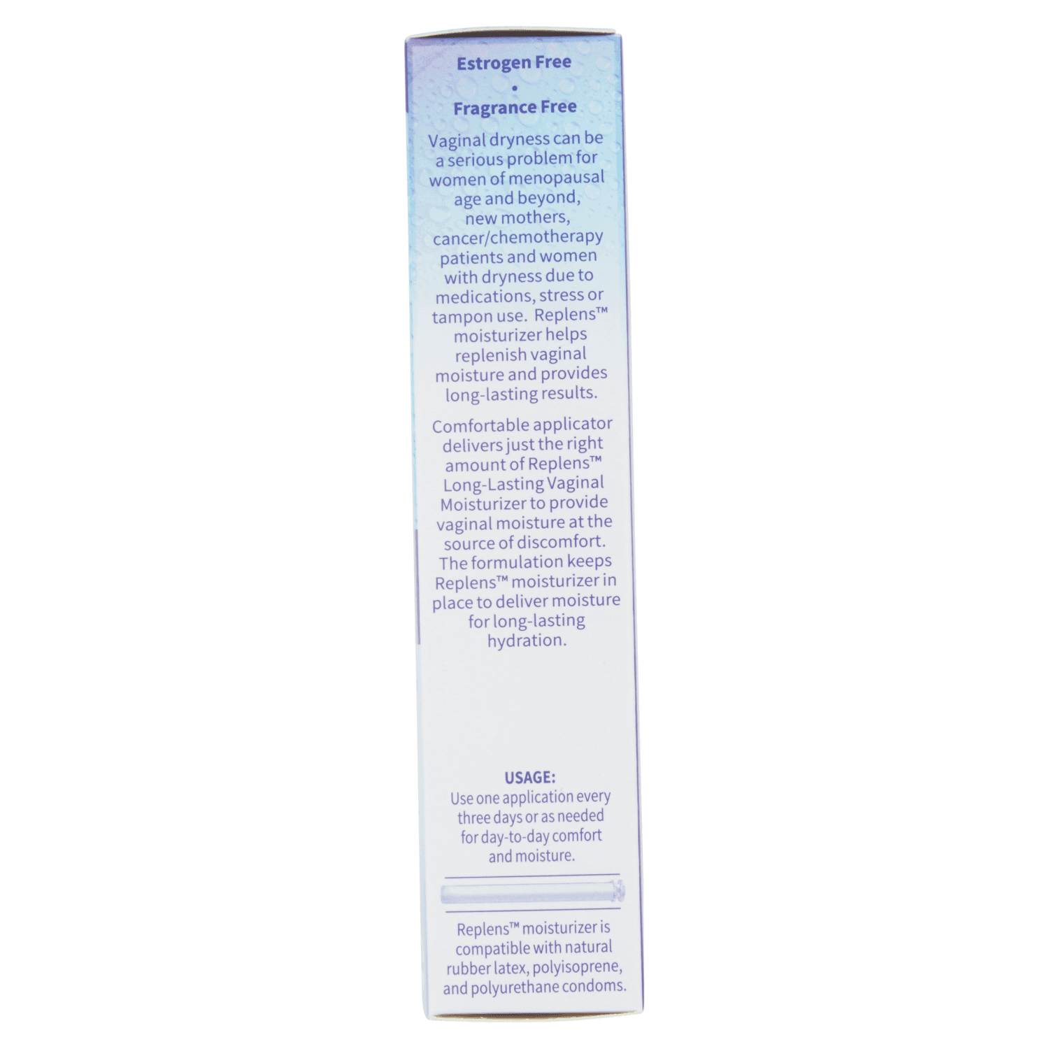 Replens Long-lasting Vaginal Moisturizer With Reusable Applicator, 14 Applications