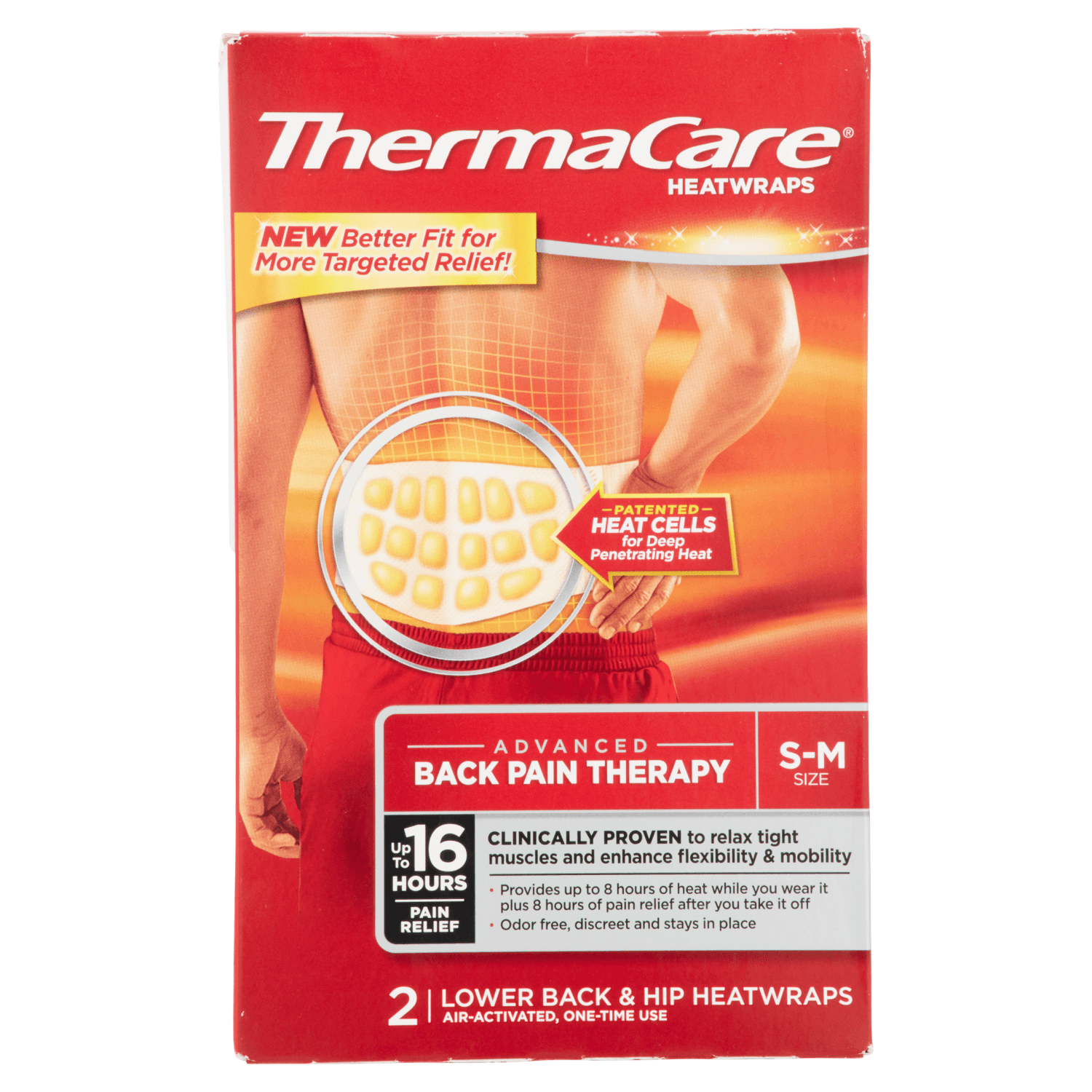 ThermaCare Air-Activated Heatwraps, Back & Hip Small / Medum 2 count 