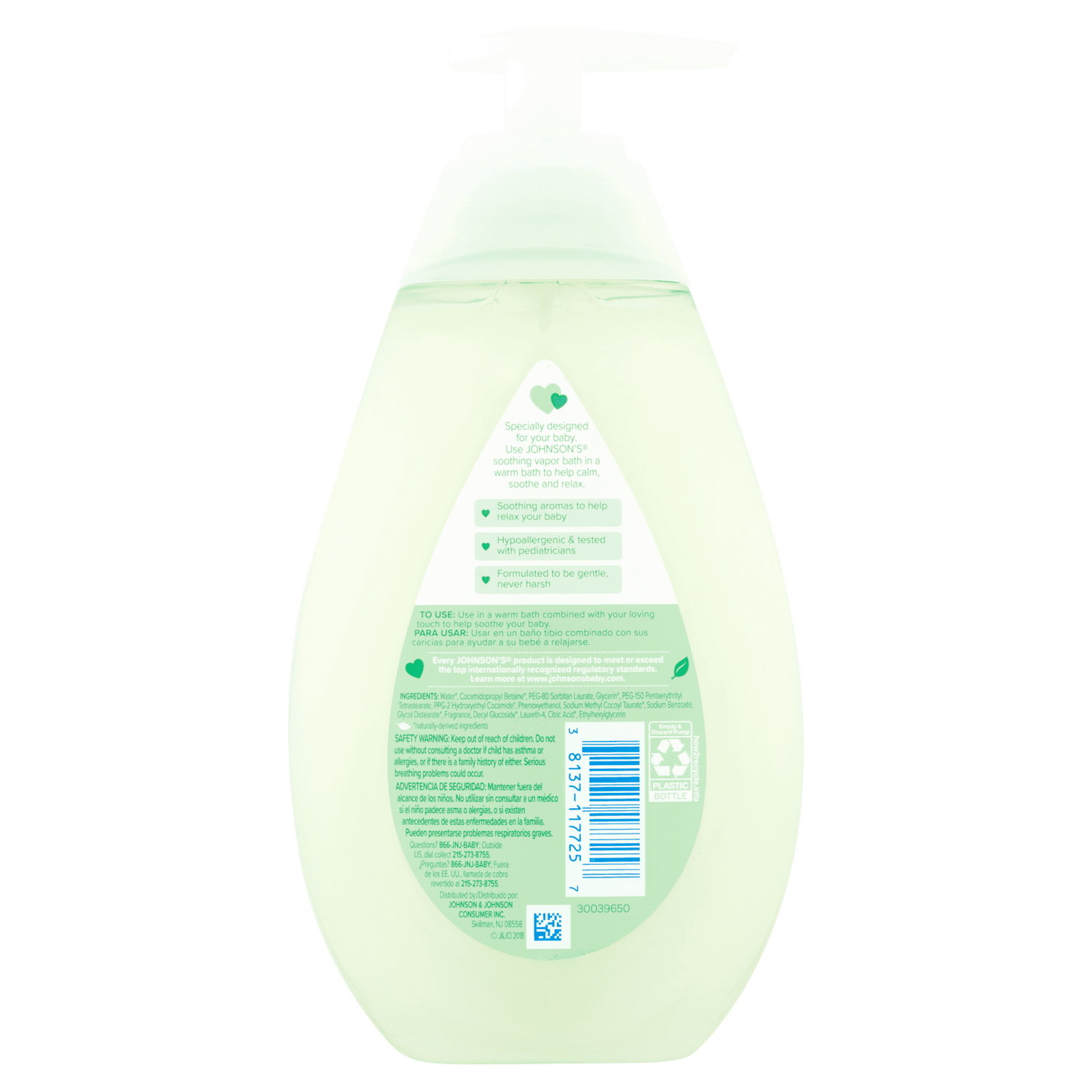 Johnson’s Baby Soothing Vapor Bath to Relax Babies, (13.6 fl. oz, 400ml)