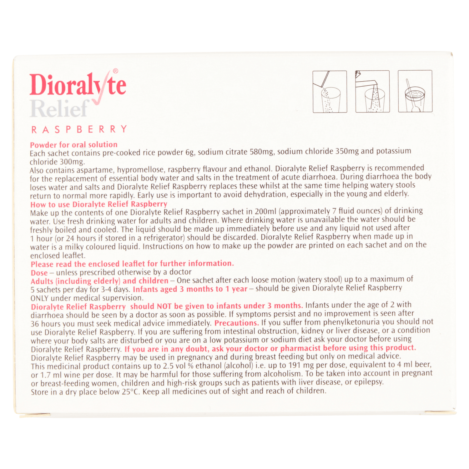 Dioralyte Relief Raspberry (6 Sachets)