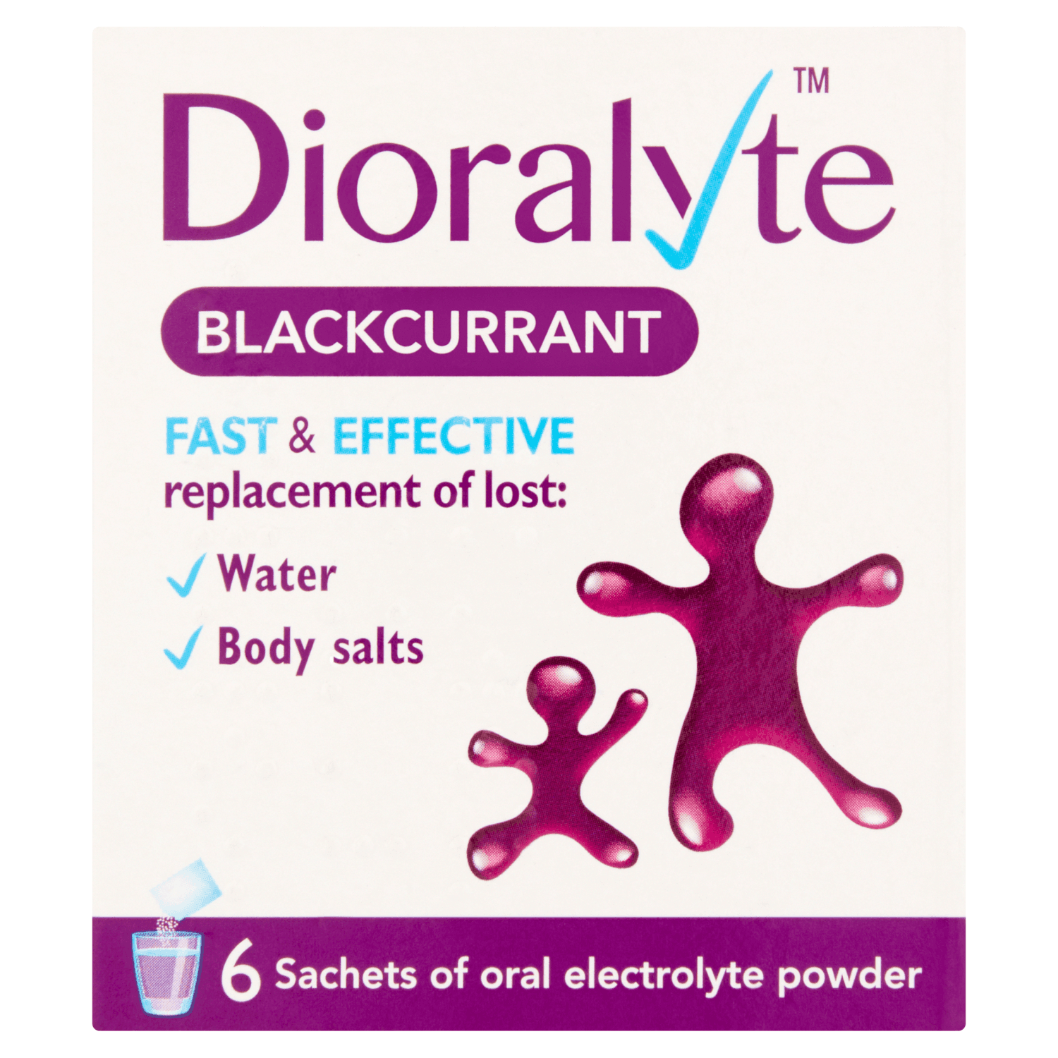 Dioralyte Blackcurrant Oral Electrolyte Powder (6 Sachets)