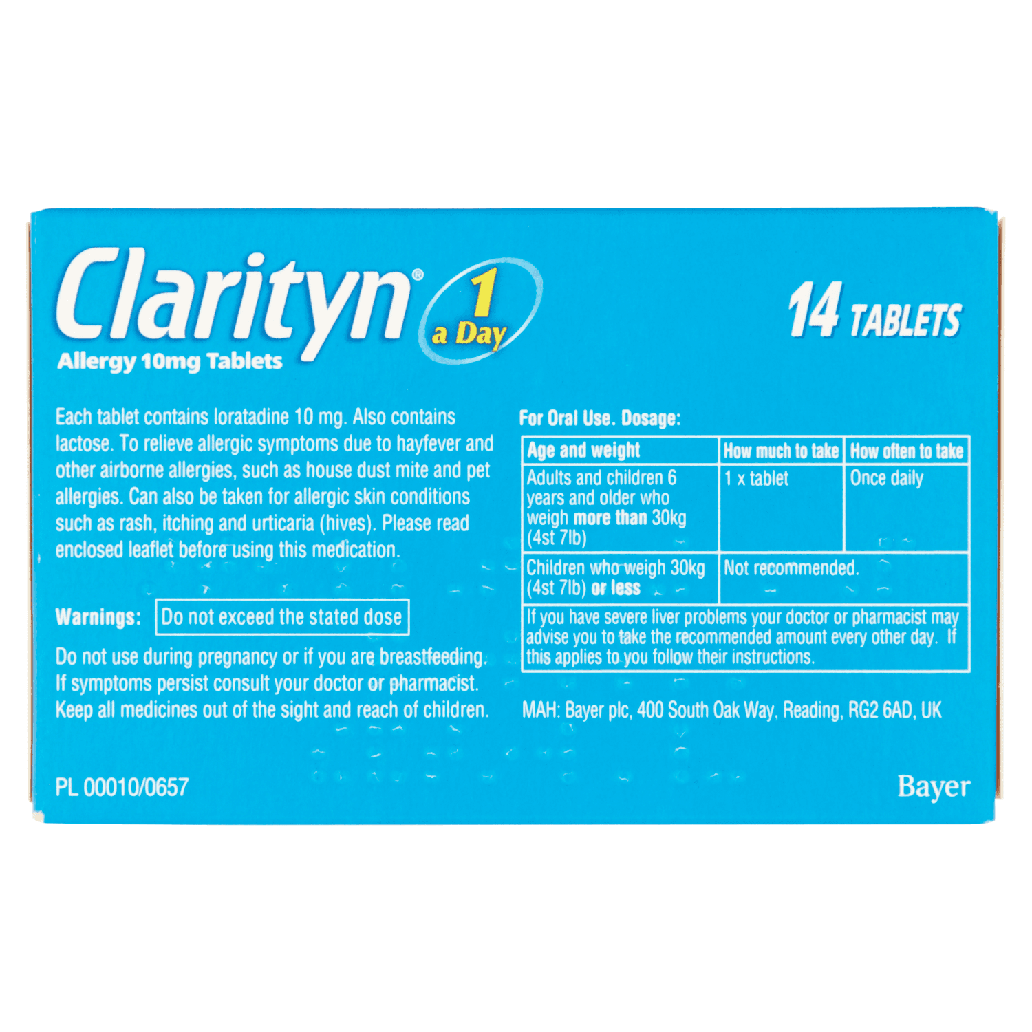 Clarityn Allergy 10mg Tablets (14 tablets)