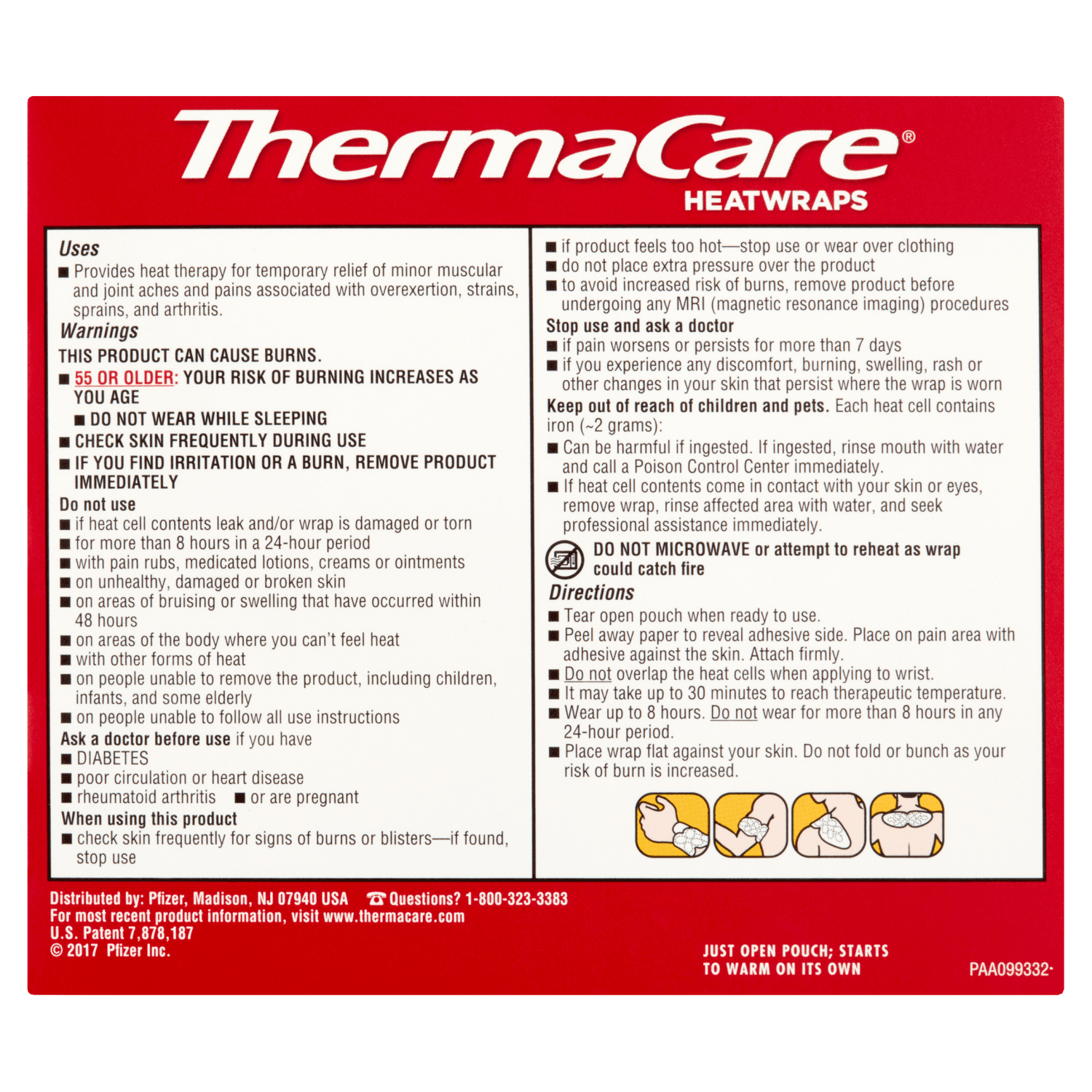 ThermaCare Neck, Wrist & Shoulder Heatwraps (3 count)