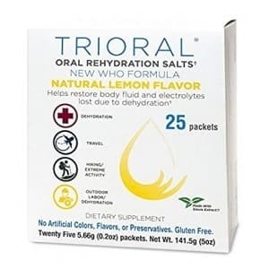 Trioral Oral Rehydration Salts, 0.2 oz sachets - 25 Packets (Lemon Flavor)	 