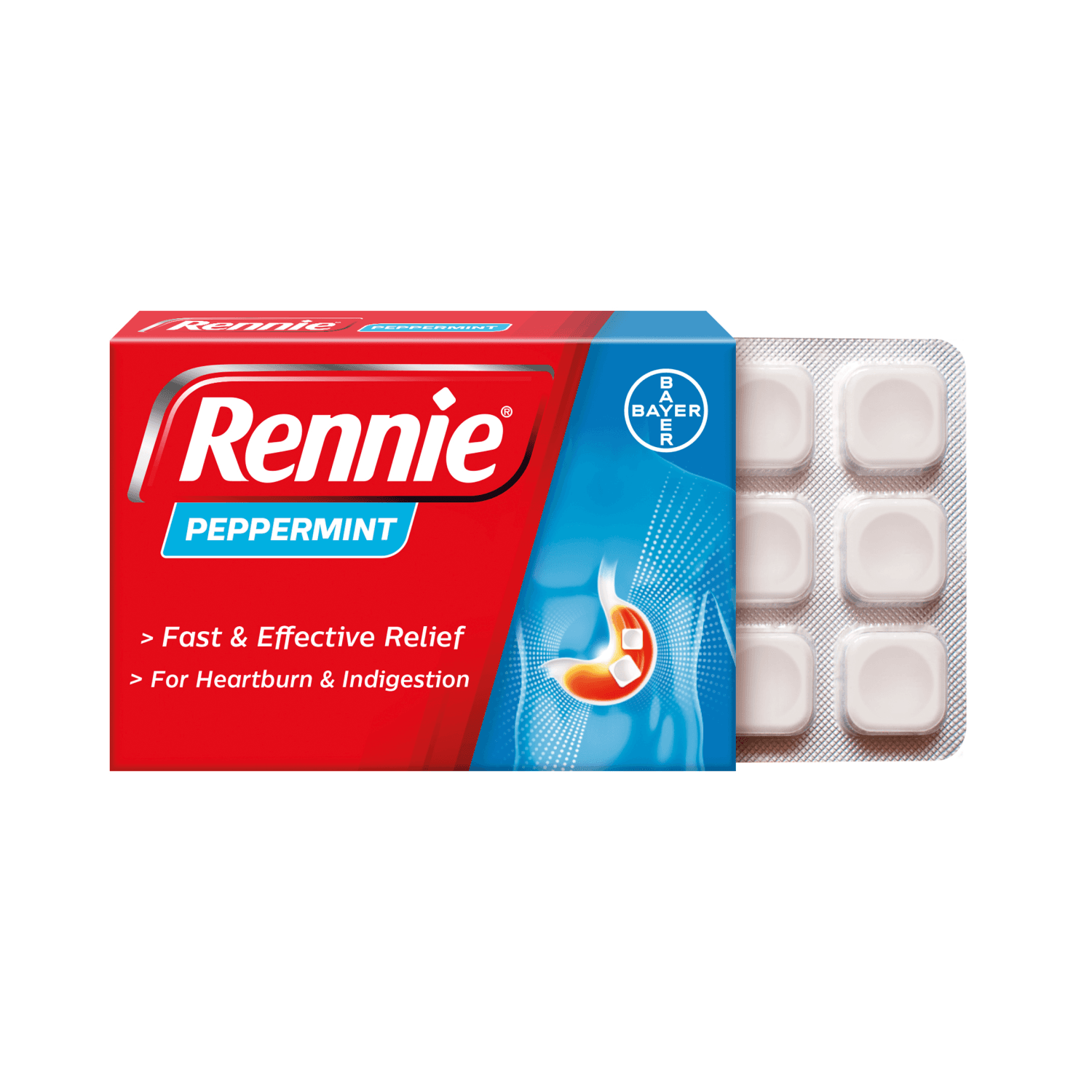 Rennie Peppermint (72 Chewable Tablets)