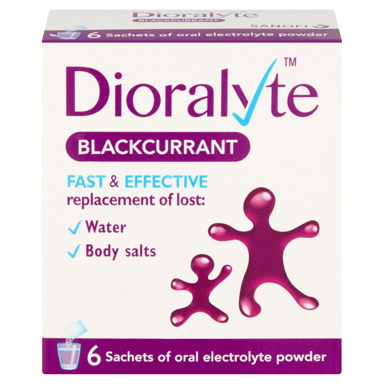 Dioralyte Blackcurrant Oral Electrolyte Powder (6 Sachets)